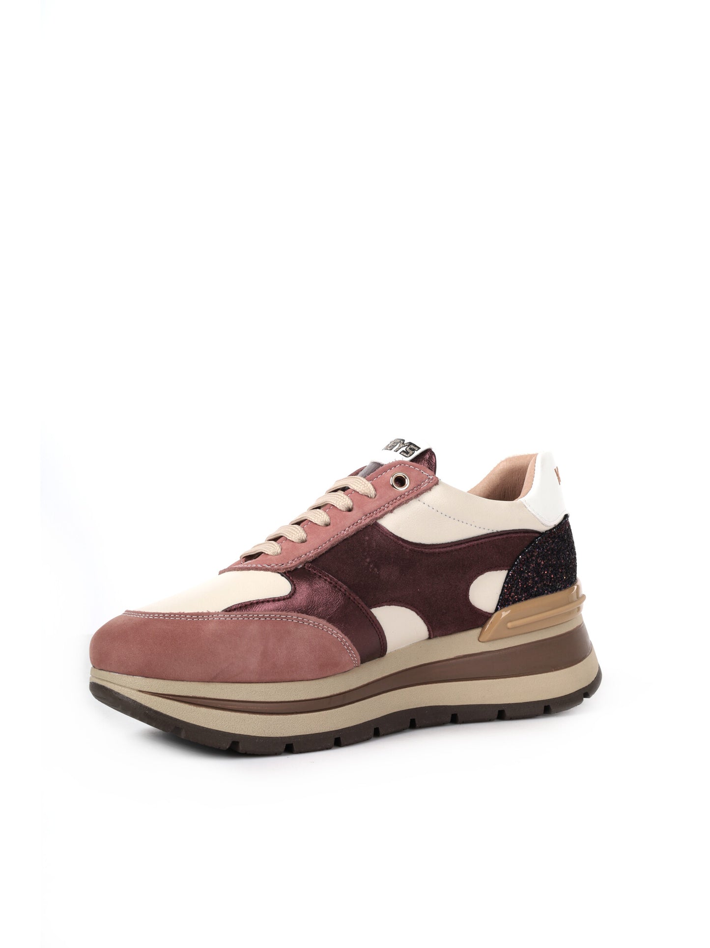 SNEAKERS CON ZEPPA GOLDEN KEYS DONNA CREMA-ROSA