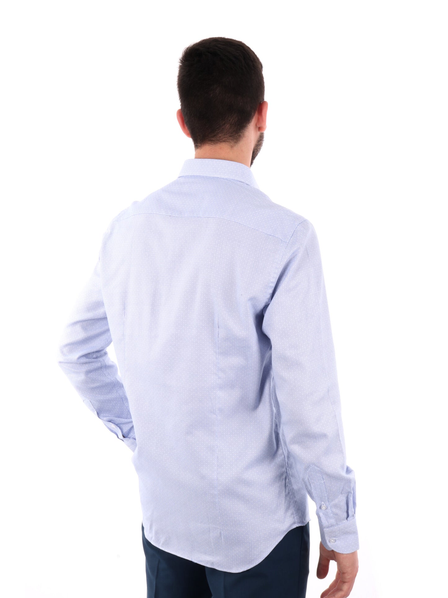 F.B. CAMICIA ML - BIANCO CELESTE