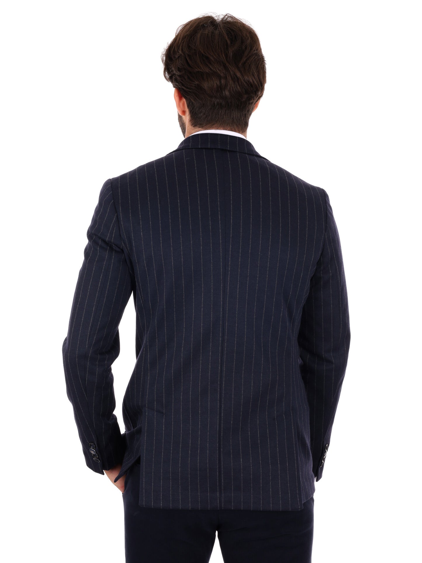 GIACCA A RIGHE MONOPETTO FB DA UOMO BLU