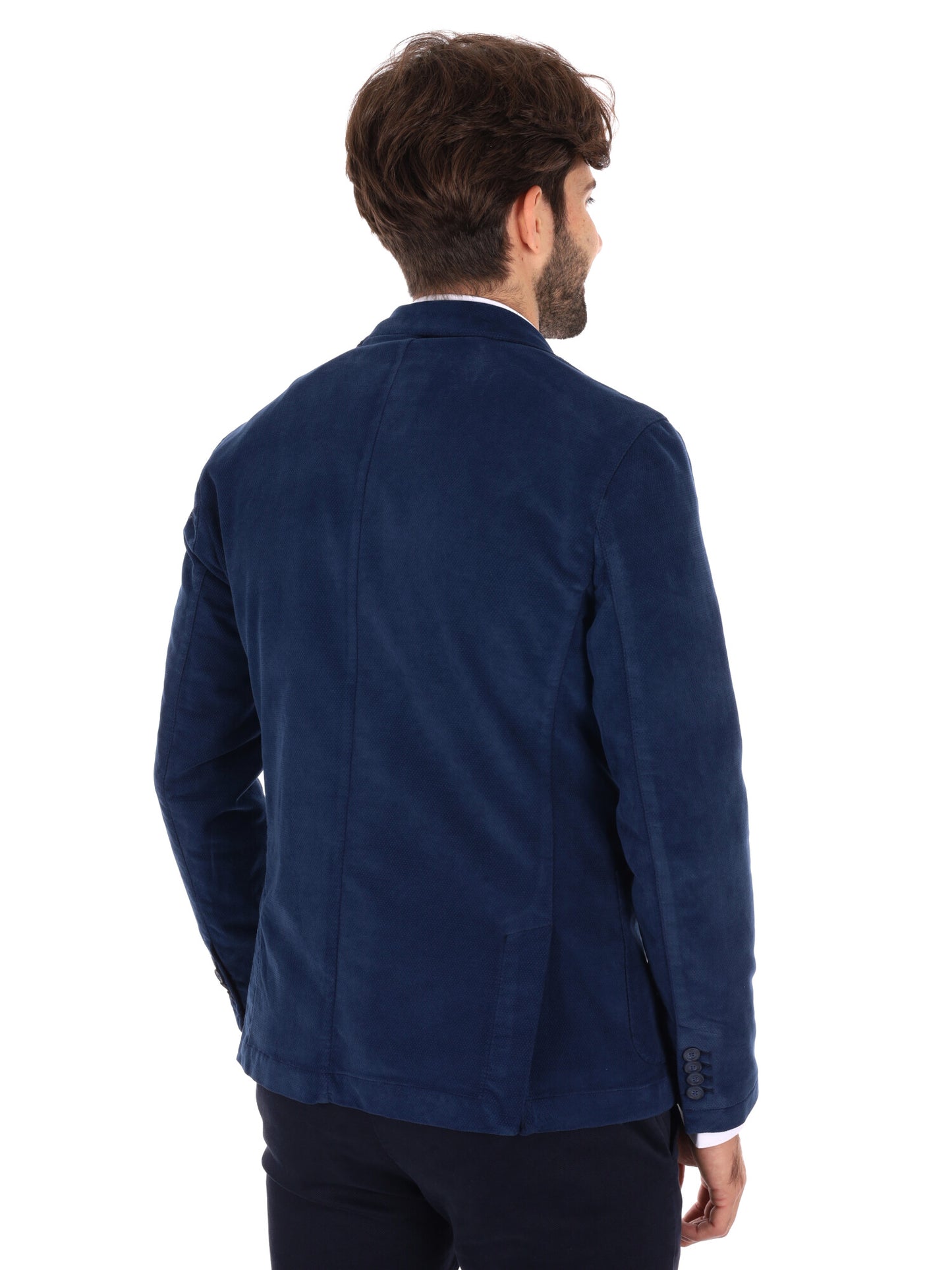 GIACCA FUSTAGNO MONOPETTO FB DA UOMO BLU