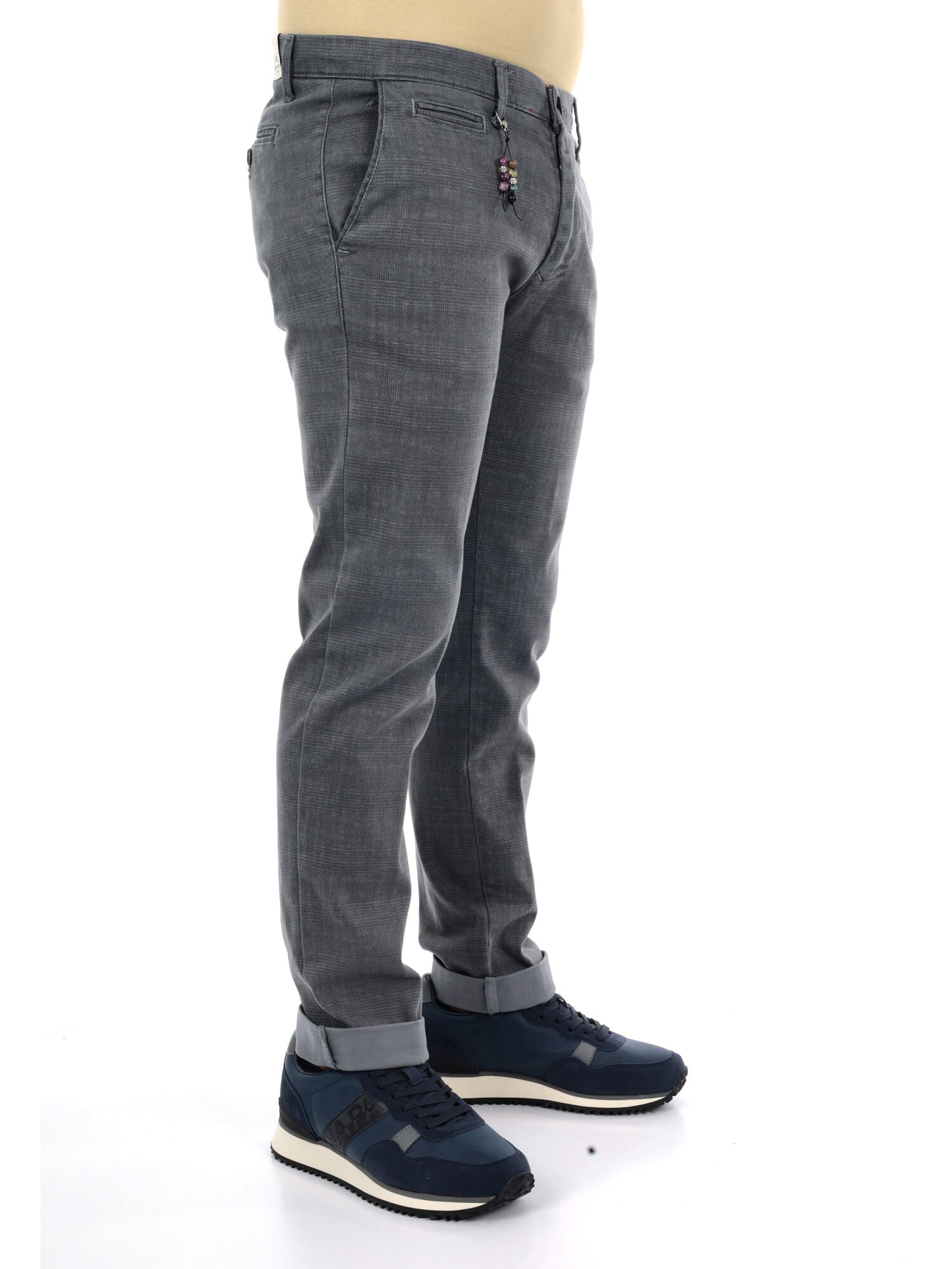 Fb LM393 Gr Me, pantalone da uomo grigio