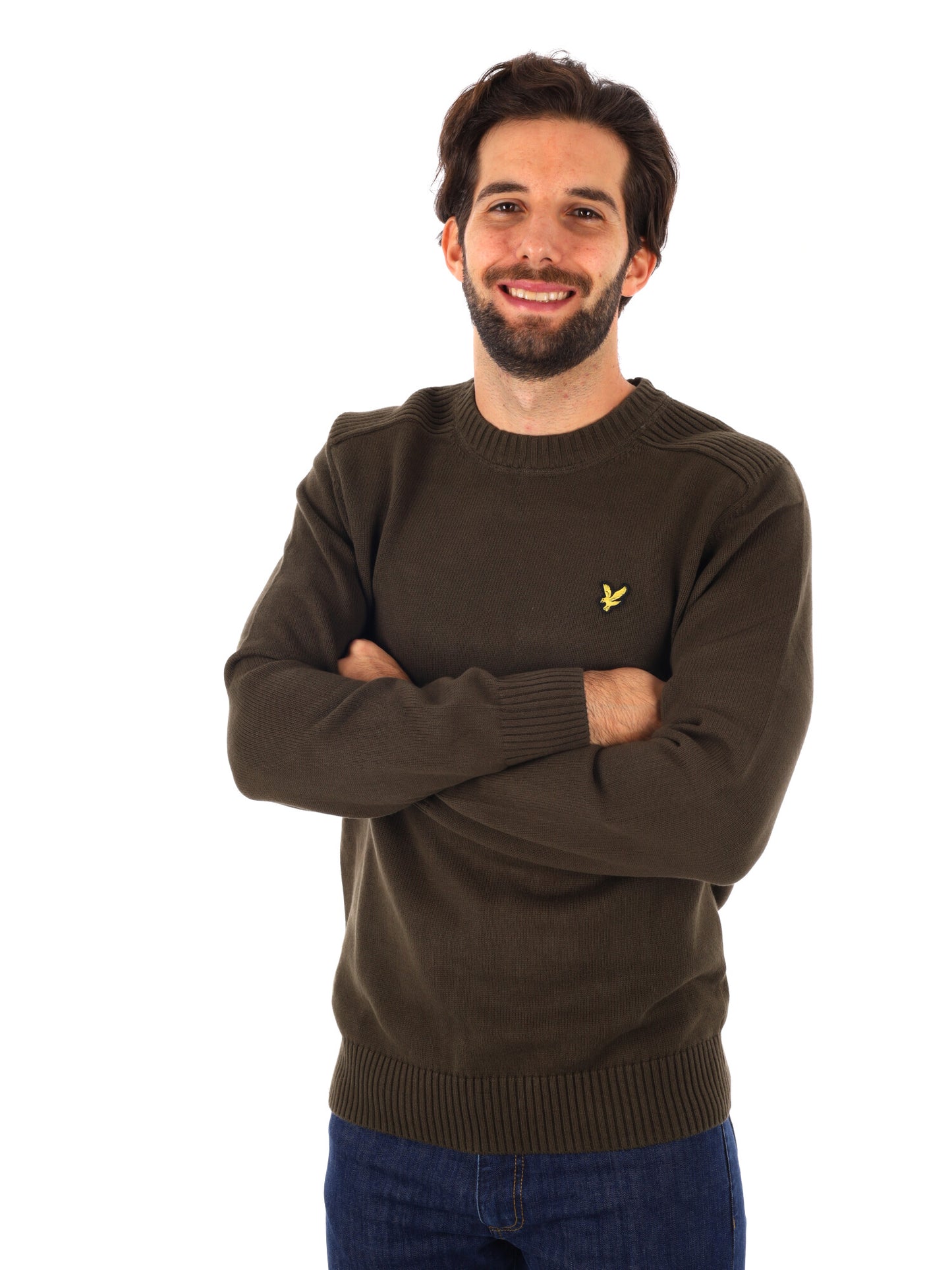 MAGLIONE LYLE&SCOTT DA UOMO OLIVA