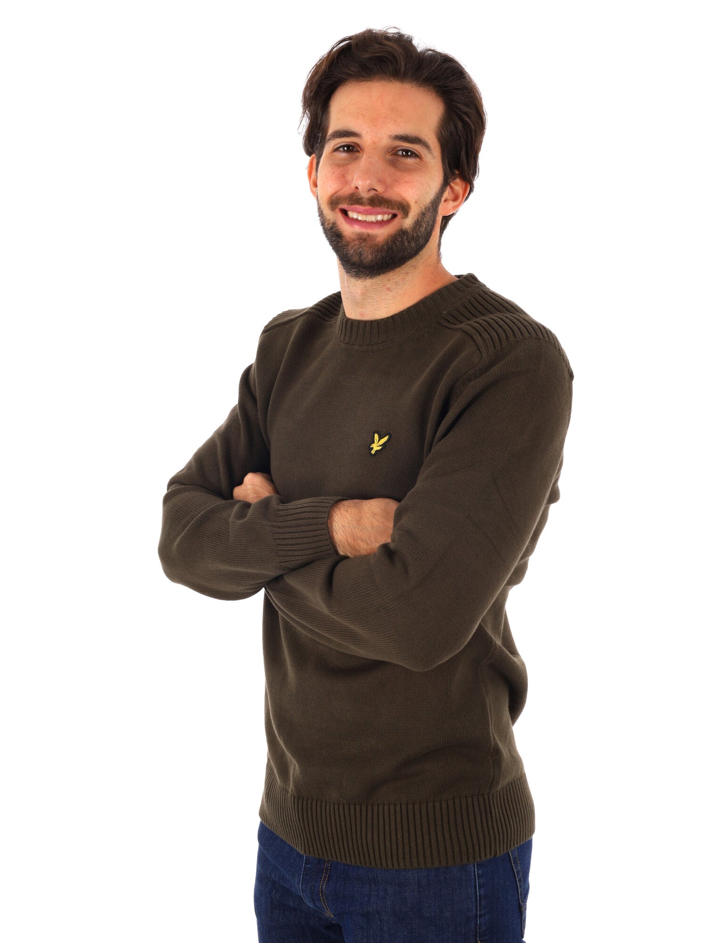 MAGLIONE LYLE&SCOTT DA UOMO OLIVA