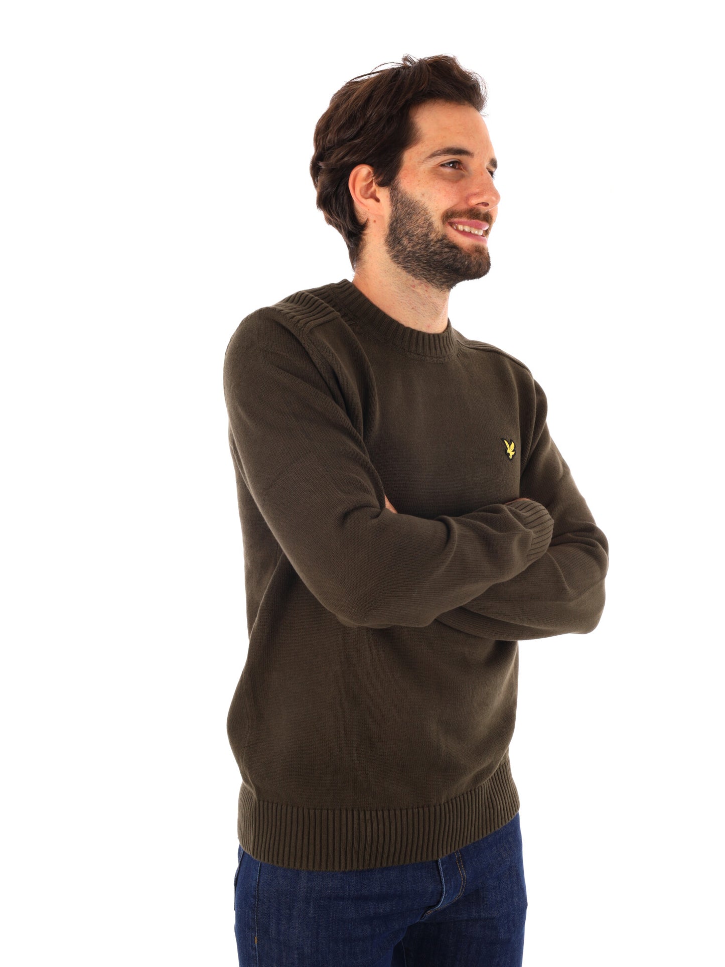 MAGLIONE LYLE&SCOTT DA UOMO OLIVA