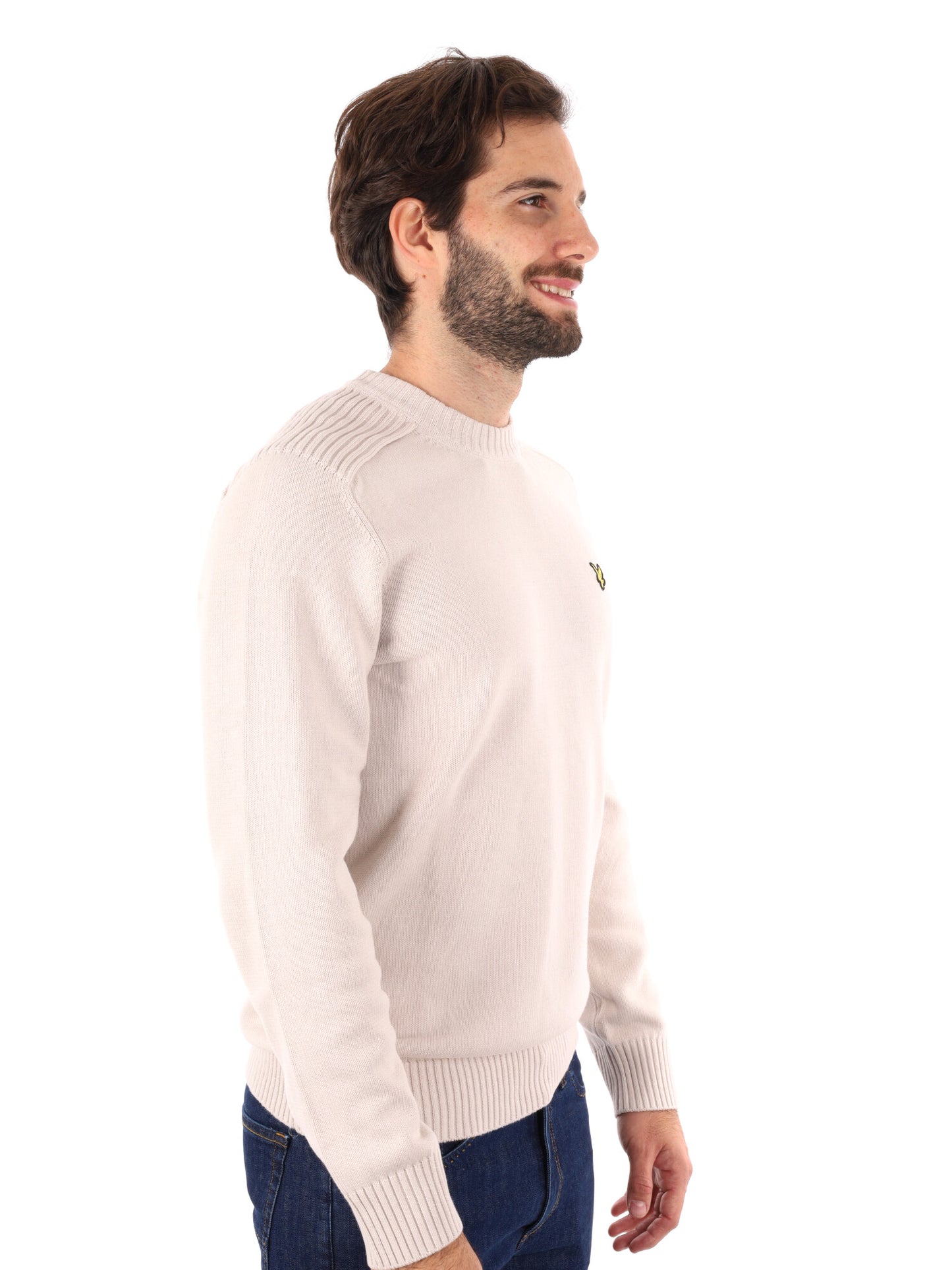 MAGLIONE LYLE&SCOTT DA UOMO PANNA