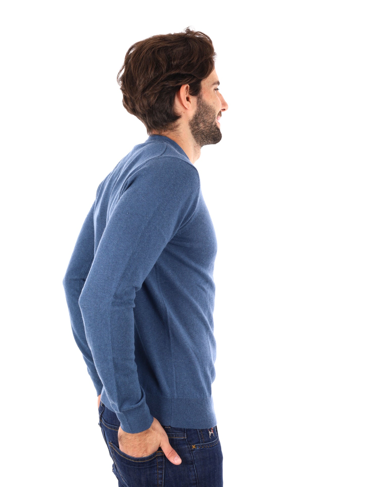 MAGLIA GIROCOLLO LYLE&SCOTT DA UOMO AZZURRO