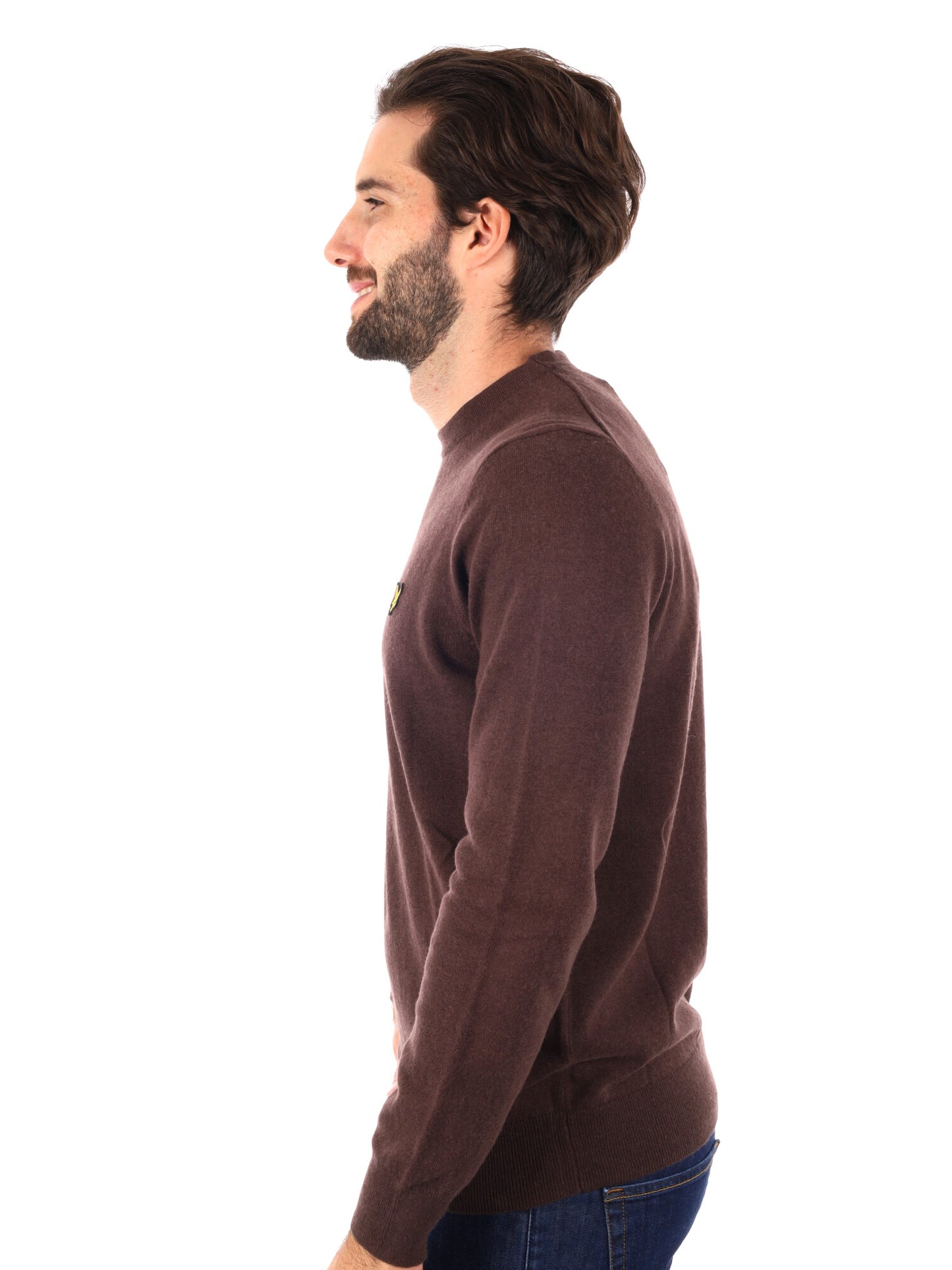 MAGLIA GIROCOLLO LYLE&SCOTT DA UOMO MARRONE