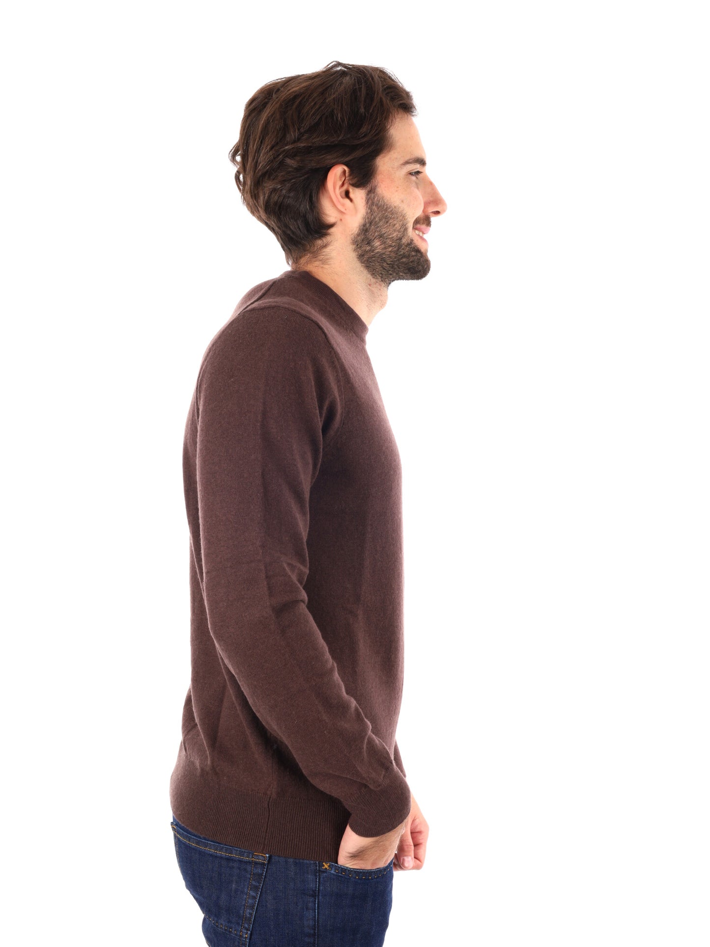 MAGLIA GIROCOLLO LYLE&SCOTT DA UOMO MARRONE