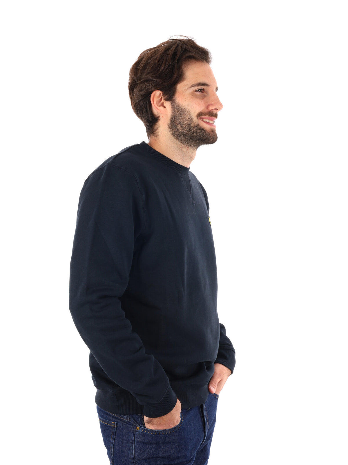 Lyle&scott felpa gir da uomo blu