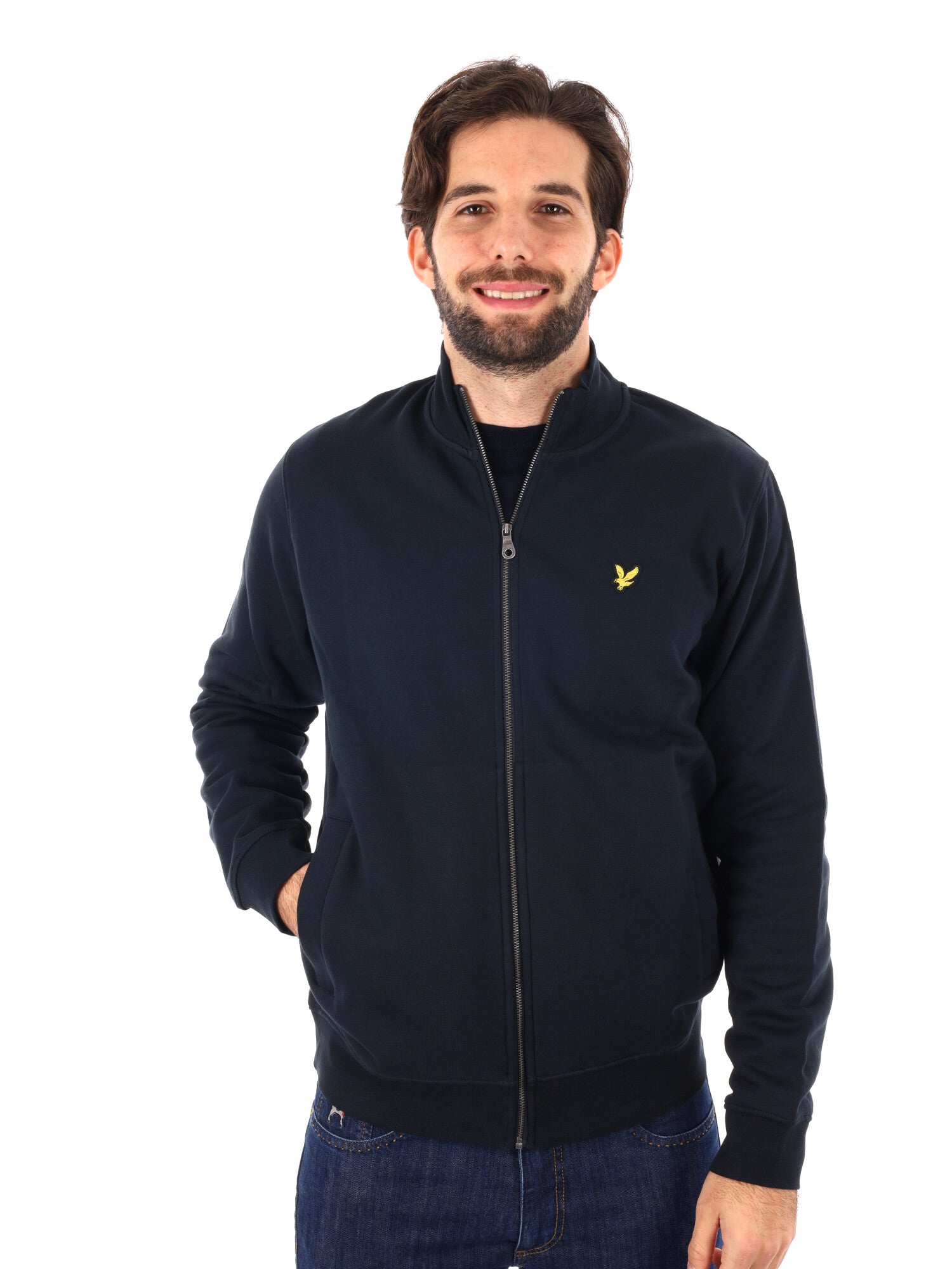 FELPA CON ZIP LYLE&SCOTT DA UOMO BLU – Meca Moda