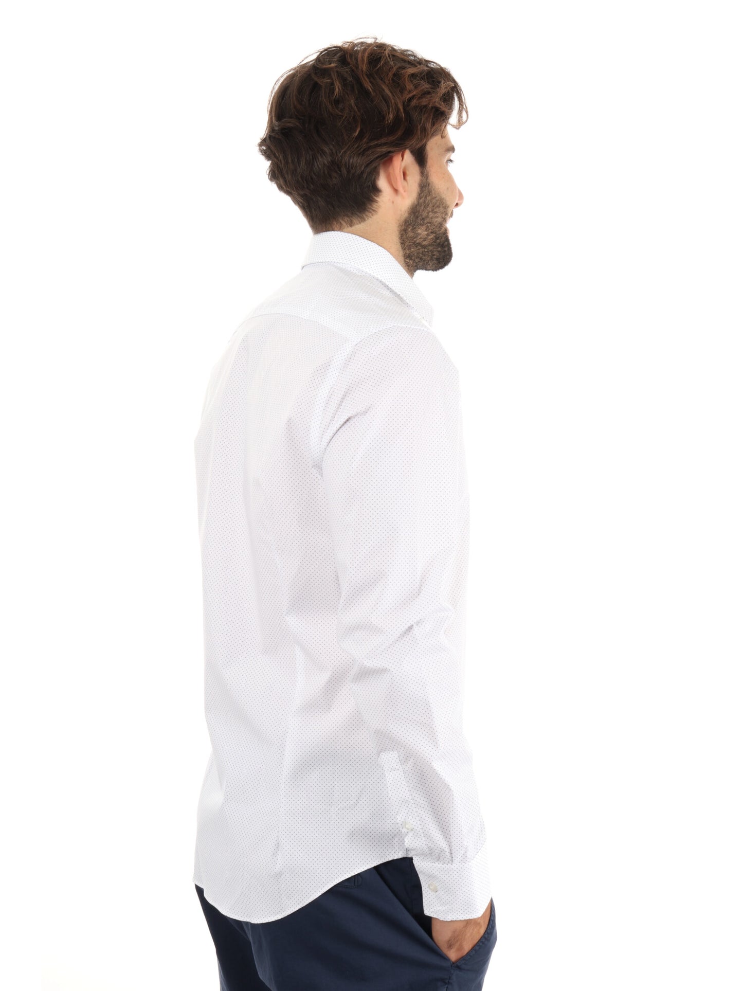 CAMICIA SLIM CLAVIN KLEIN DA UOMO BIANCO BLU