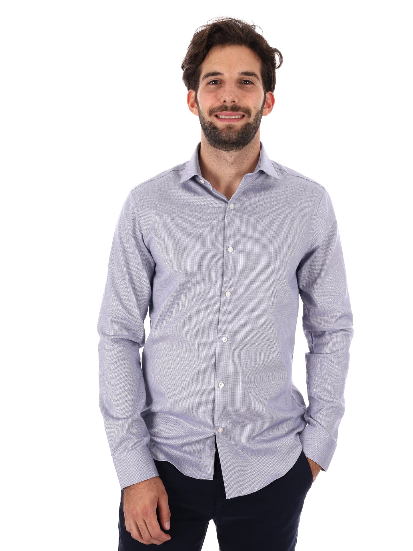 CAMICIA SLIM CALVIN KLEIN DA UOMO BLU