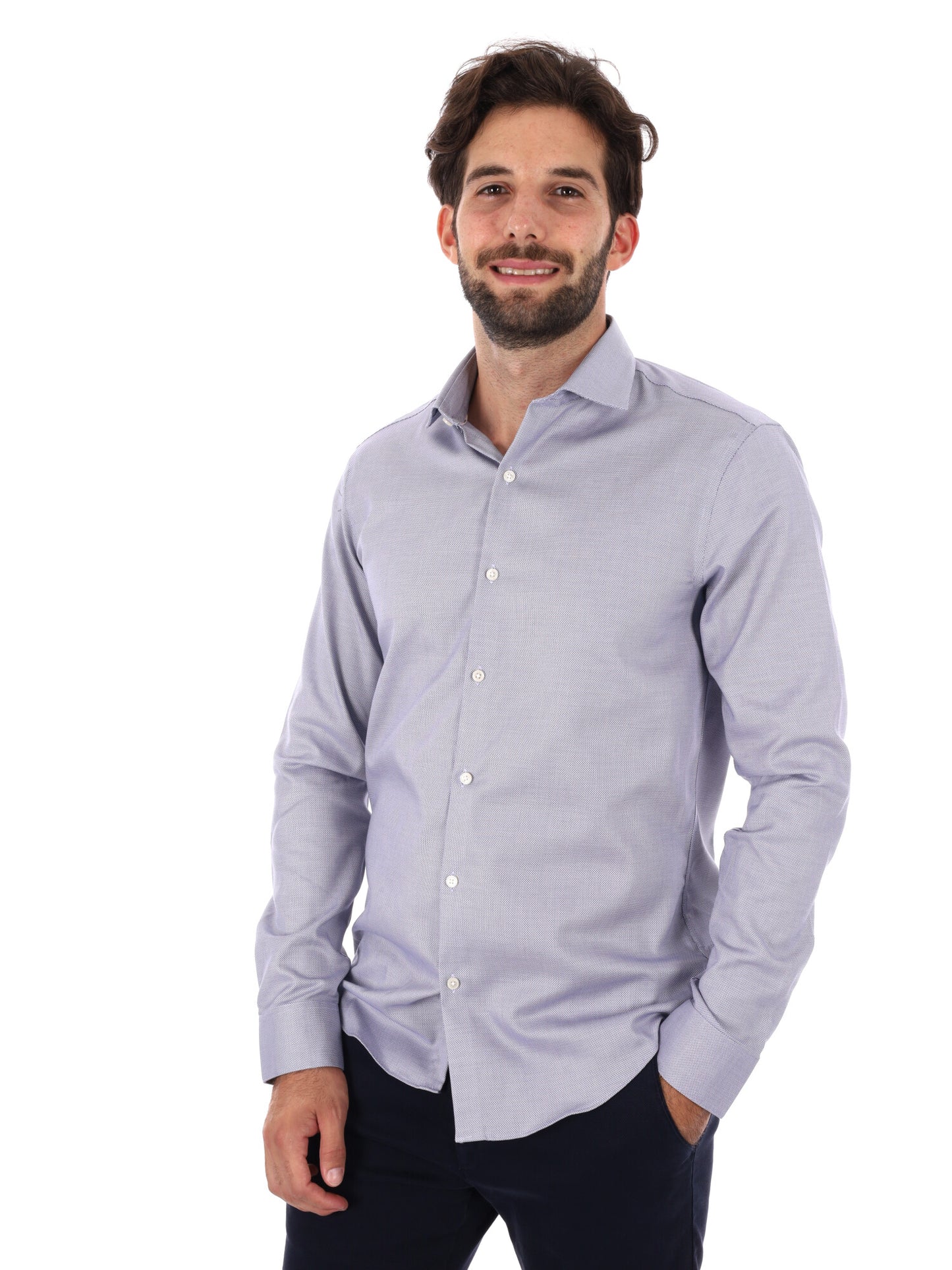 CAMICIA SLIM CALVIN KLEIN DA UOMO BLU