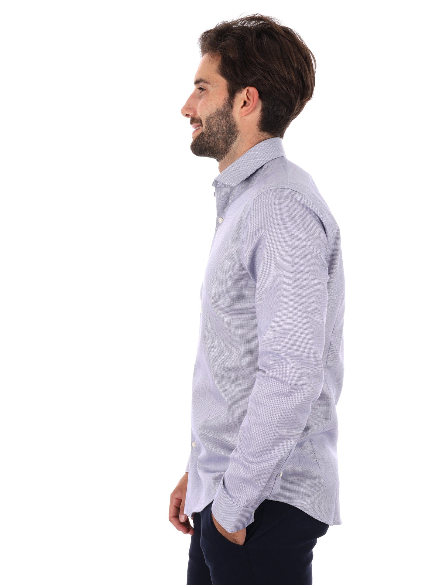CAMICIA SLIM CALVIN KLEIN DA UOMO BLU