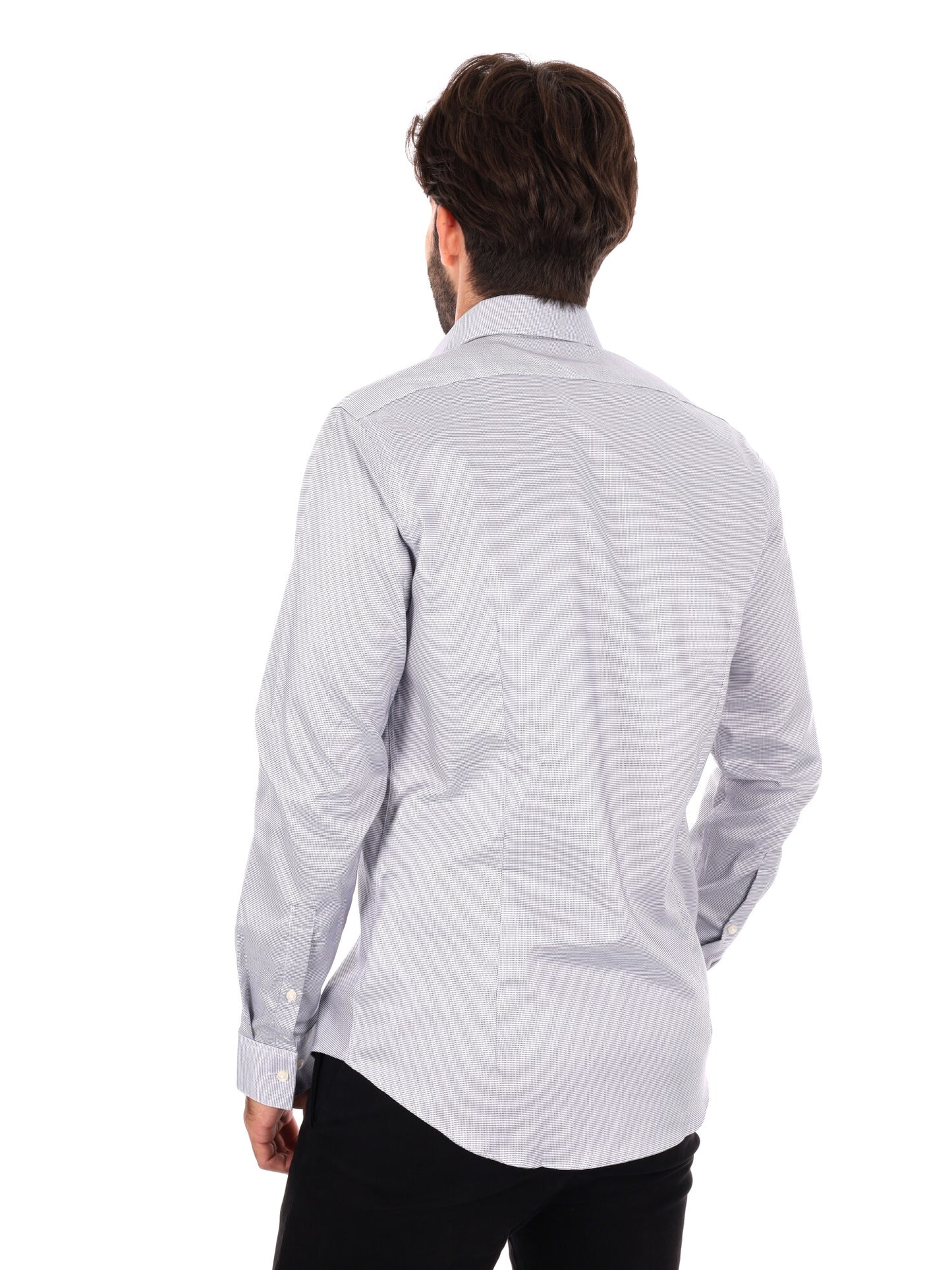 CAMICIA MICRO FANTASIA SLIM CALVIN KLEIN DA UOMO BLU