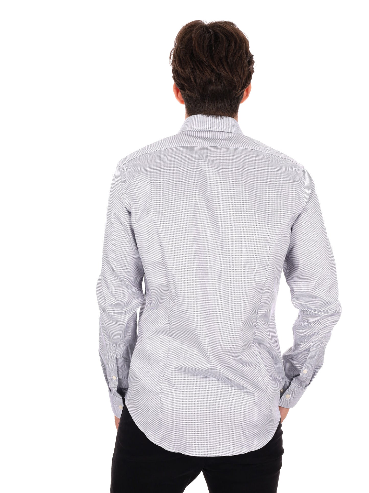 CAMICIA MICRO FANTASIA SLIM CALVIN KLEIN DA UOMO BLU