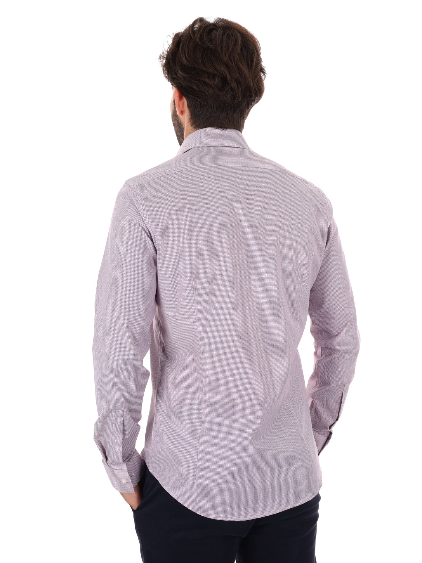 CAMICIA SLIM CALVIN KLEIN DA UOMO BORDEUAX