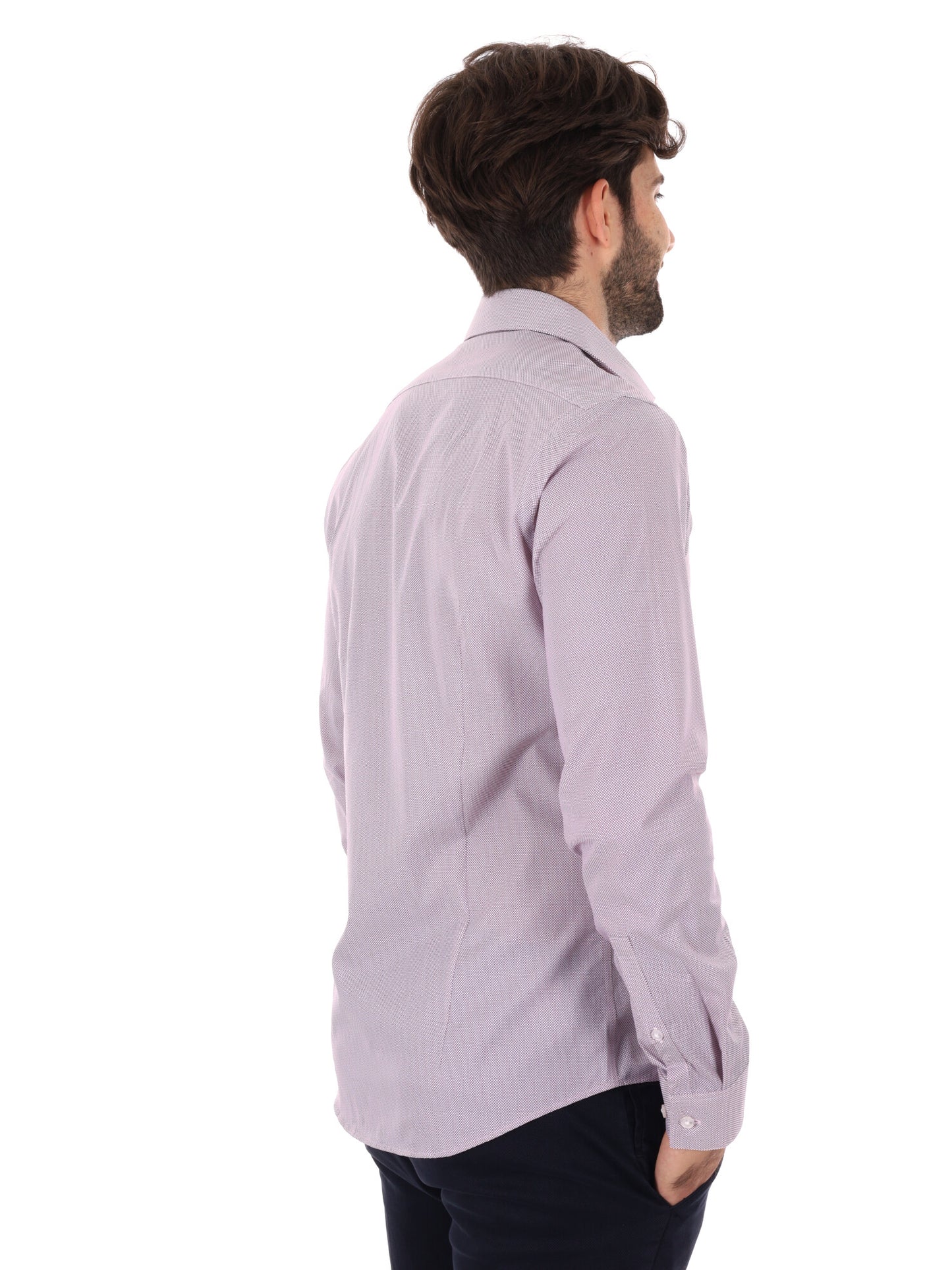 CAMICIA SLIM CALVIN KLEIN DA UOMO BORDEUAX