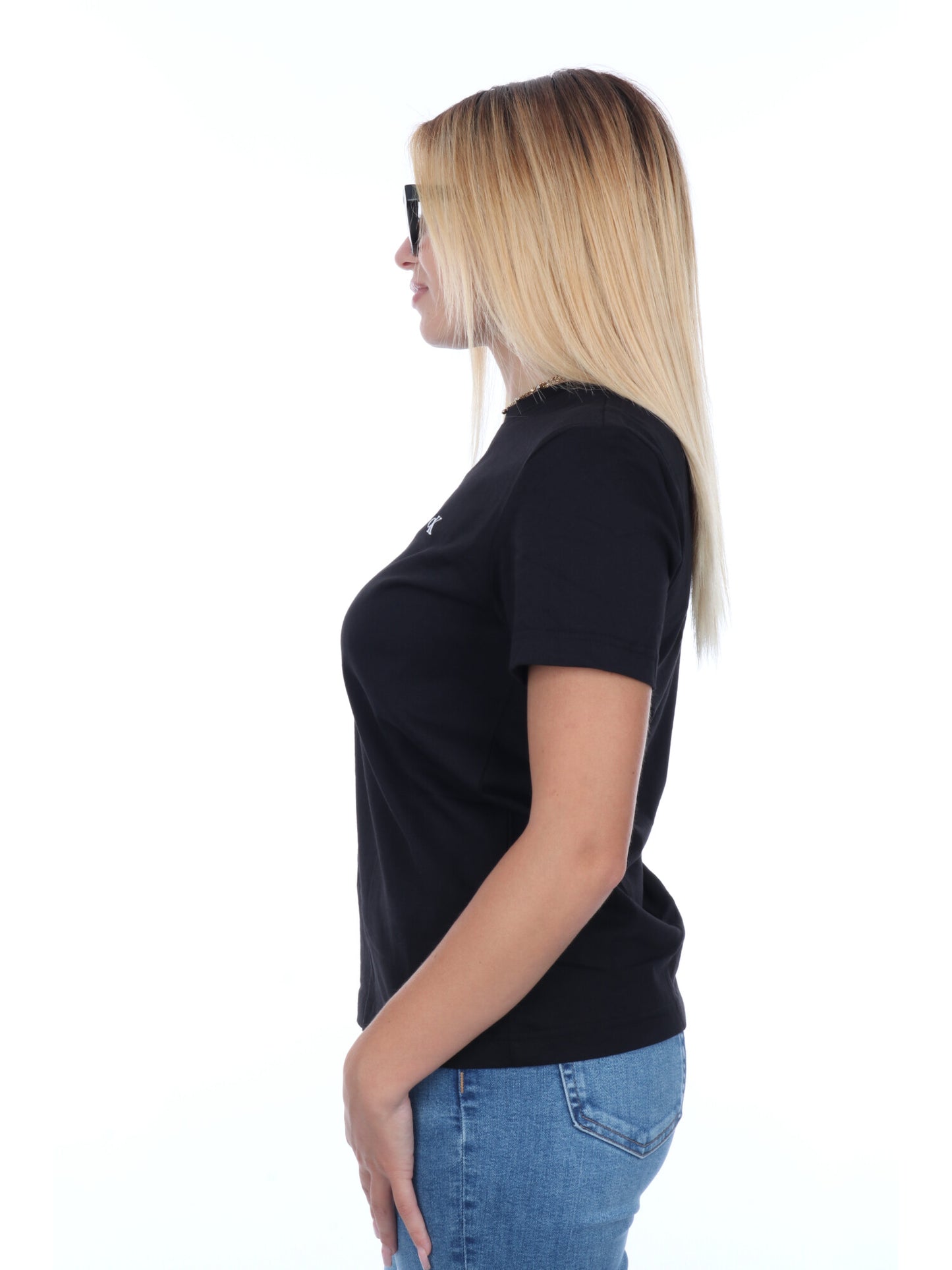 T-SHIRT GIROCOLLO CALVIN KLEIN DA DONNA NERO