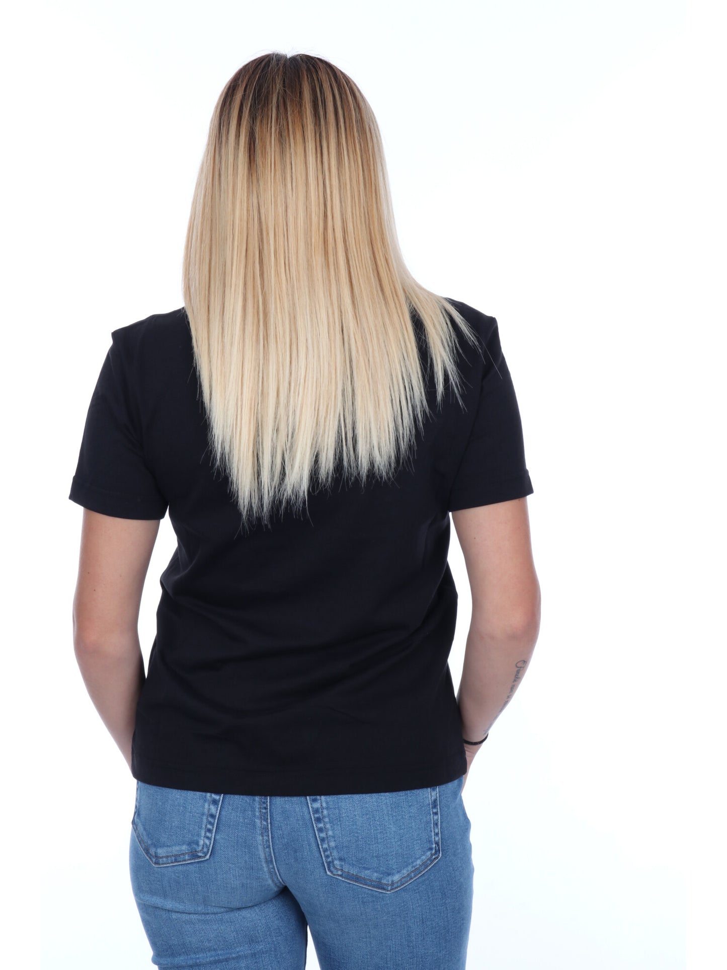 T-SHIRT GIROCOLLO CALVIN KLEIN DA DONNA NERO