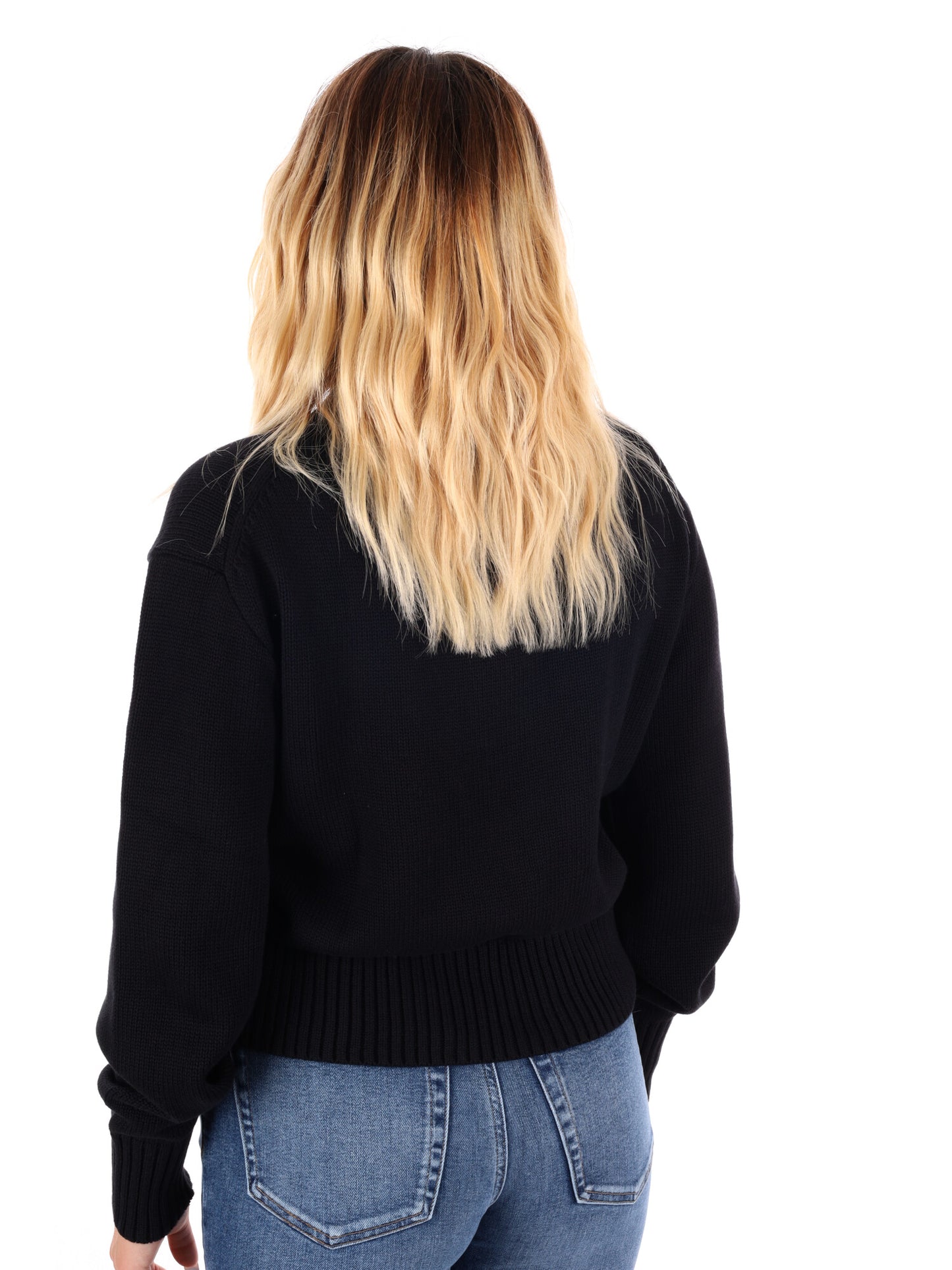 PULLOVER CON COLLO A LUPETTO CALVIN KLEIN JEANS DA DONNA NERO