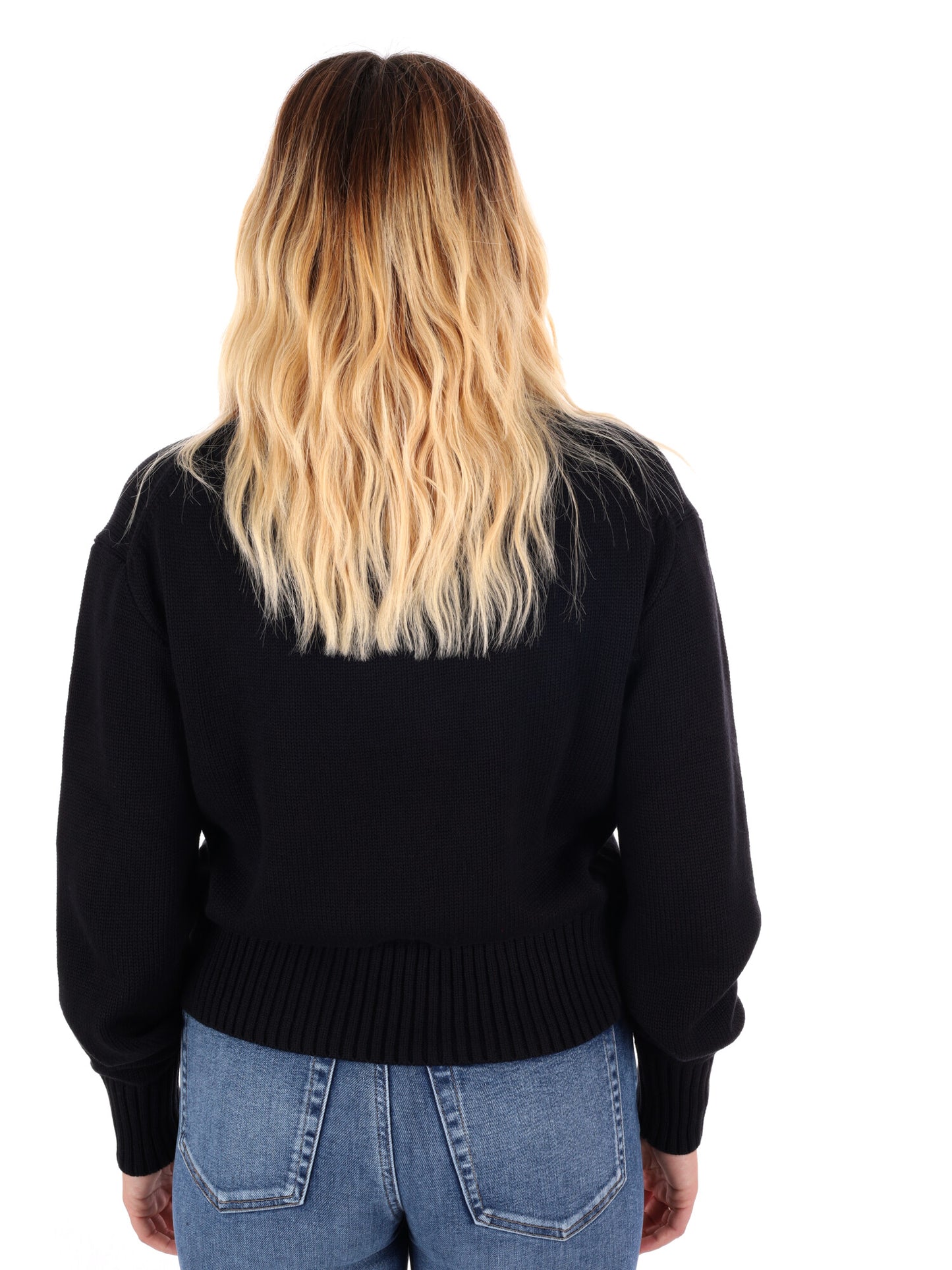 PULLOVER CON COLLO A LUPETTO CALVIN KLEIN JEANS DA DONNA NERO