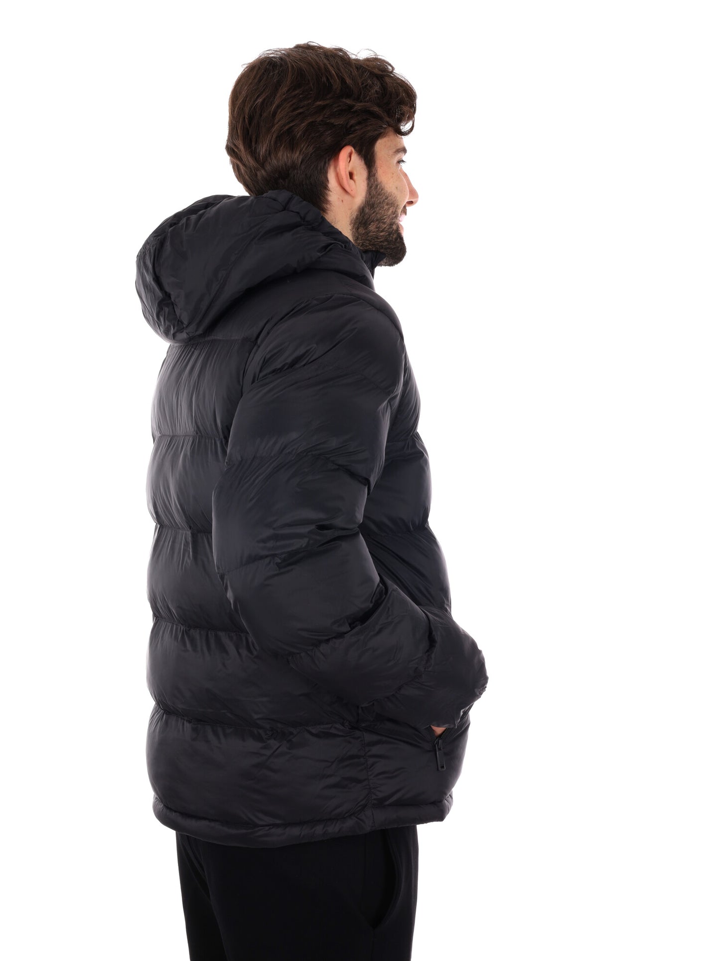GIUBBINO IMBOTTITO CON CAPPUCCIO CALVIN KLEIN JEANS DA UOMO NERO