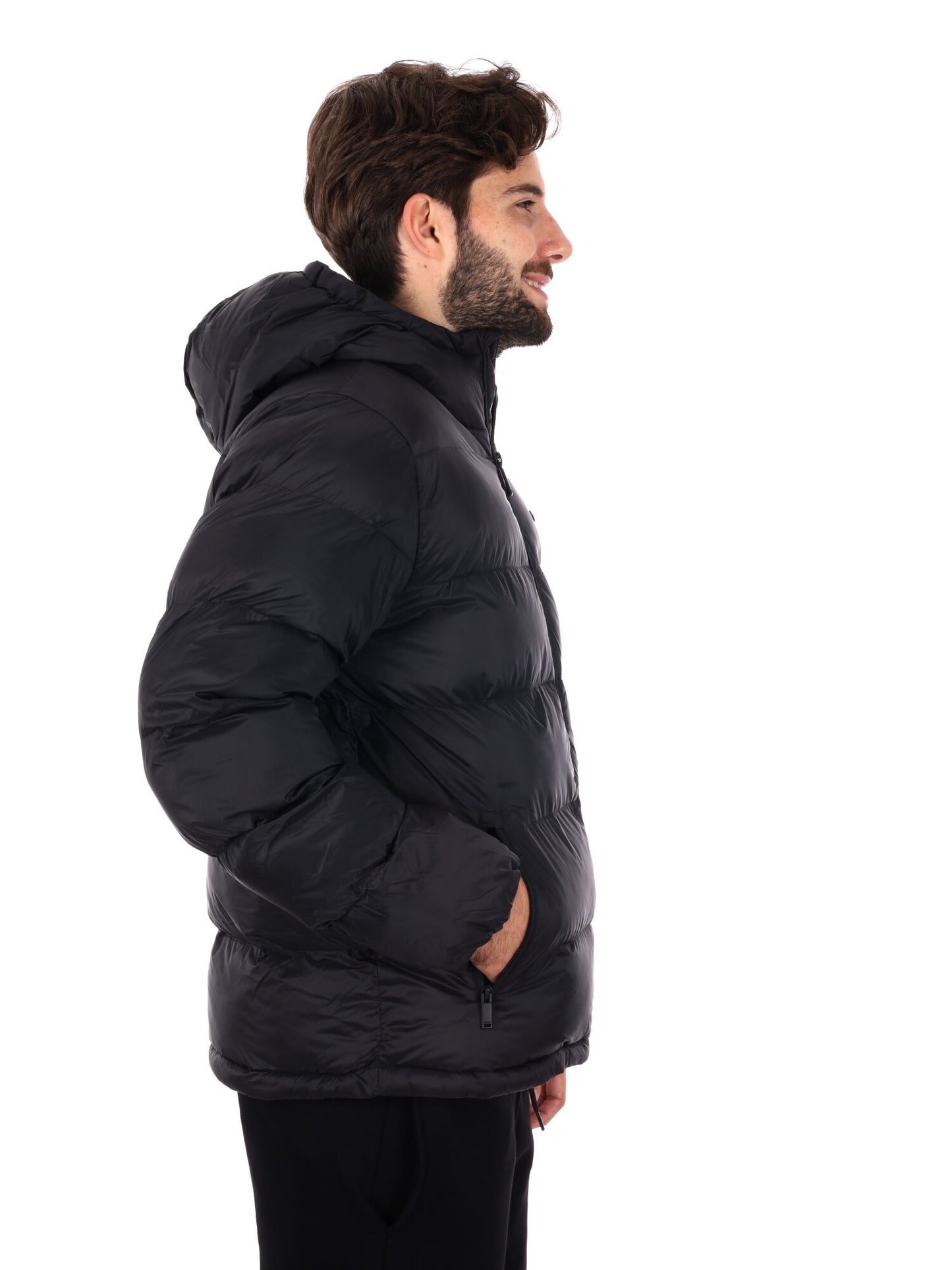 GIUBBINO IMBOTTITO CON CAPPUCCIO CALVIN KLEIN JEANS DA UOMO NERO