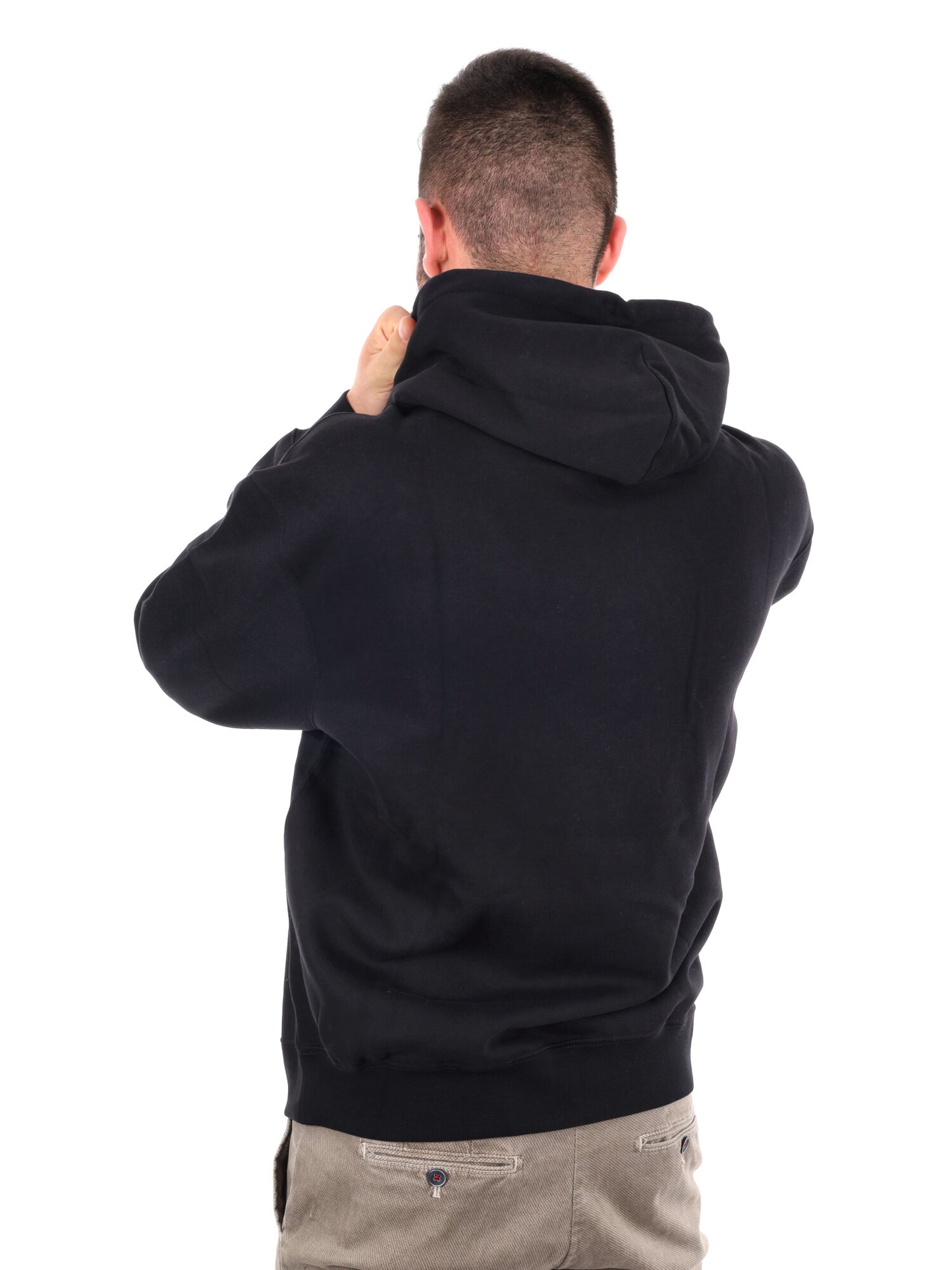 FELPA CON CAPPUCCIO E LOGO CALVIN KLEIN DA UOMO NERO