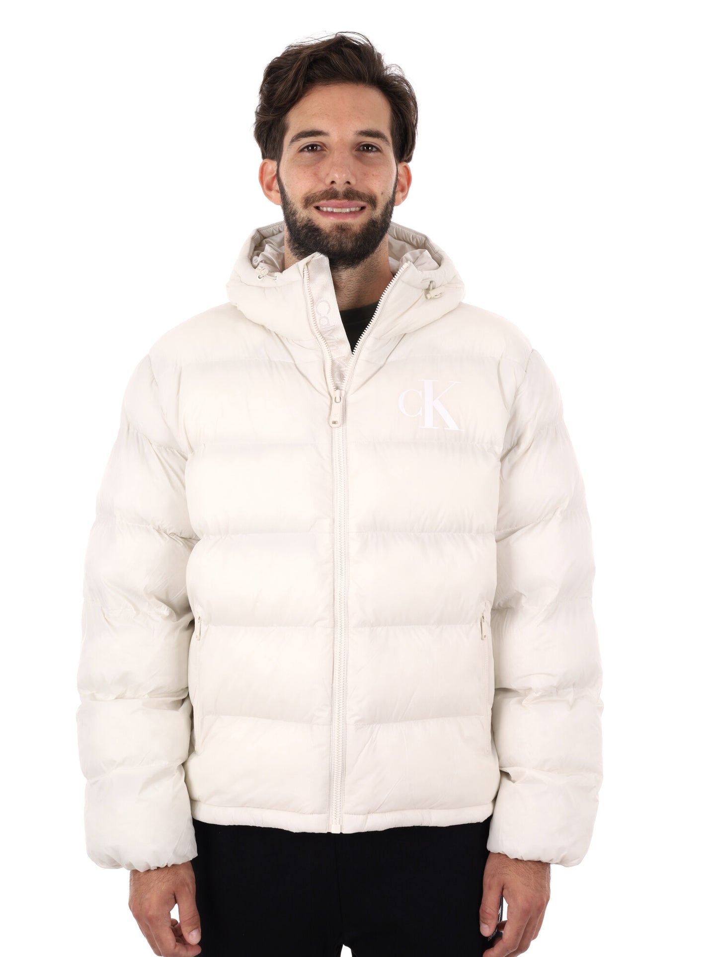 GIUBBINO MONOGRAM CALVIN KLEIN JEANS DA UOMO BEIGE