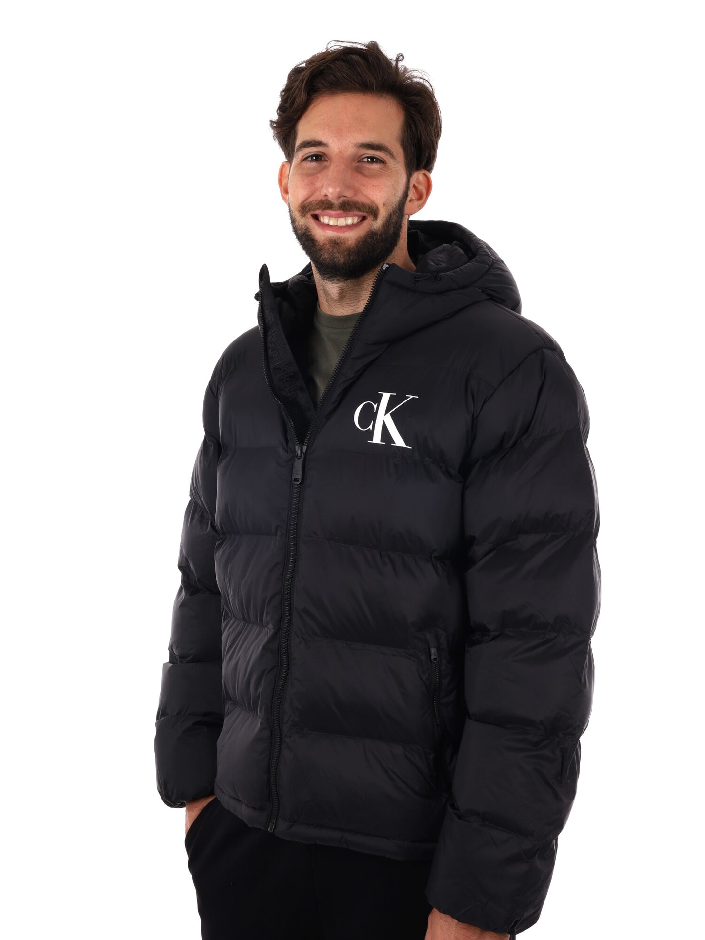 GIUBBINO MONOGRAM CALVIN KLEIN JEANS DA UOMO NERO