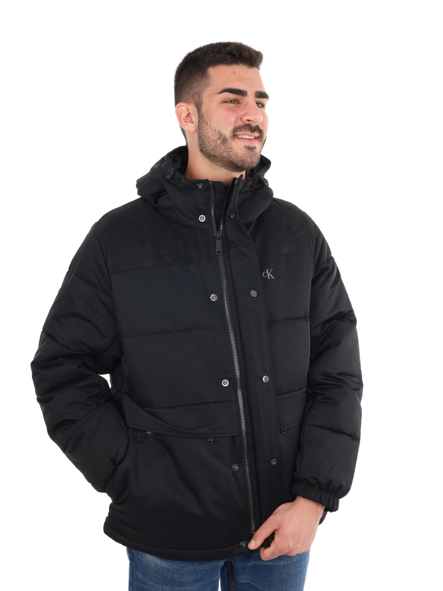 GIUBBINO CORDUROY CLAVIN KLEIN JEANS DA UOMO NERO