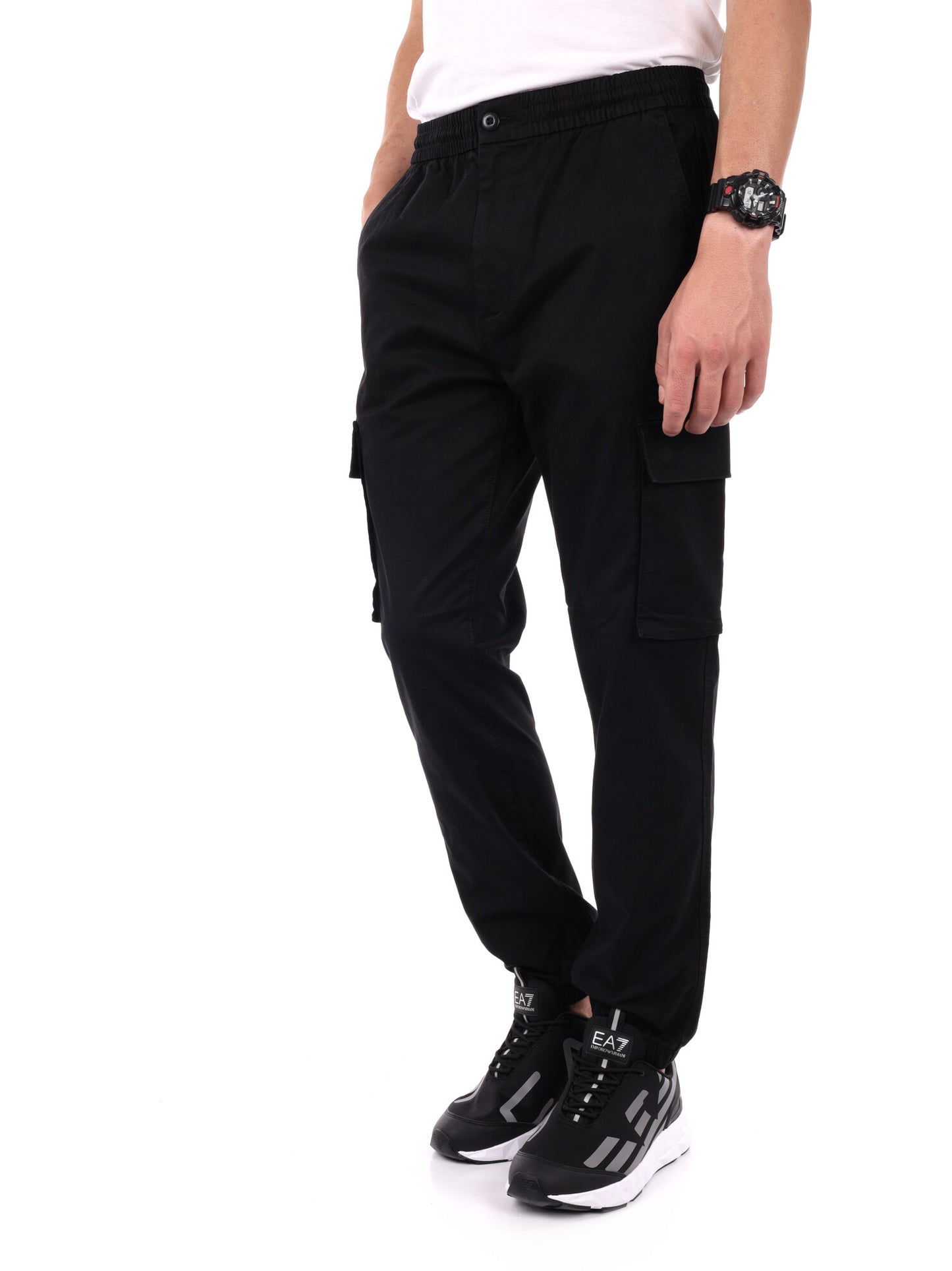 PANTALONE CARGO SKINNY CALVIN KLEIN JEANS DA UOMO NERO