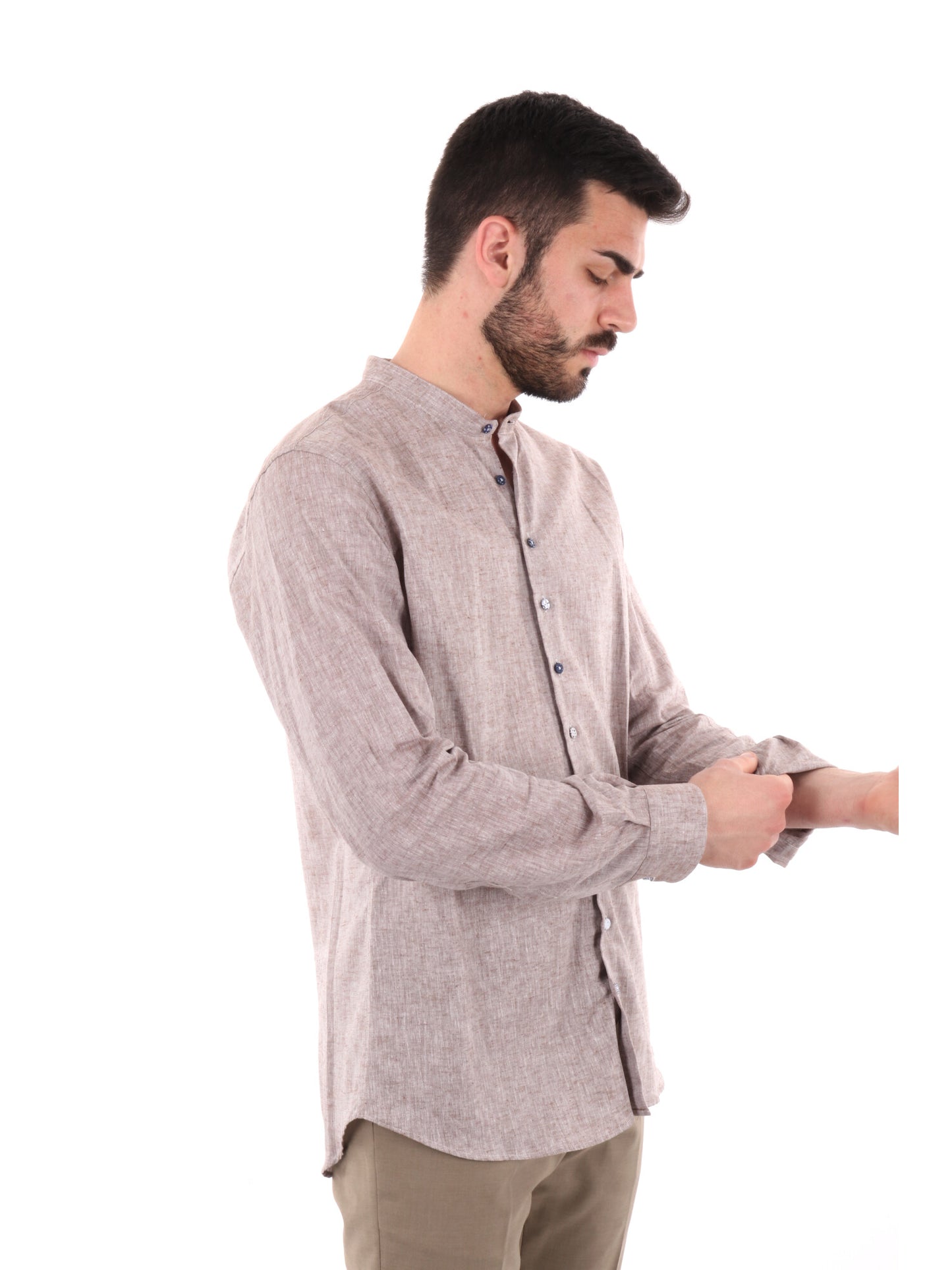 Camicia uomo FB Maracaibo Core 9 slim fango in cotone