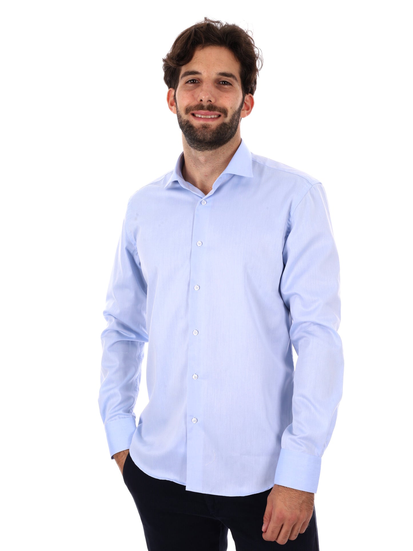 CAMICIA ELEGNATE FB DA UOMO AZZURRO