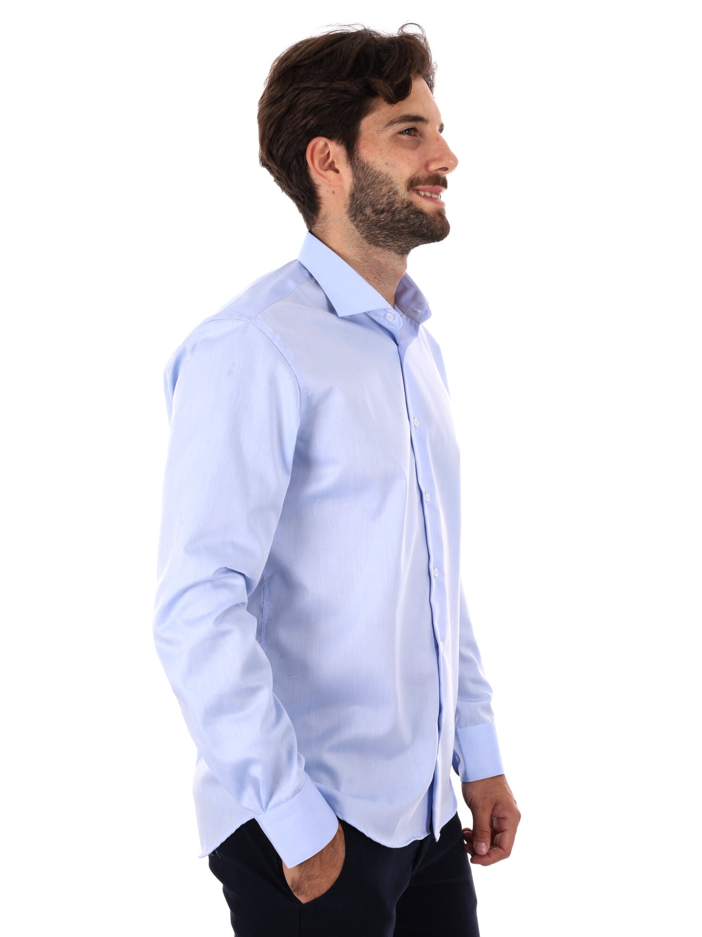 CAMICIA ELEGNATE FB DA UOMO AZZURRO