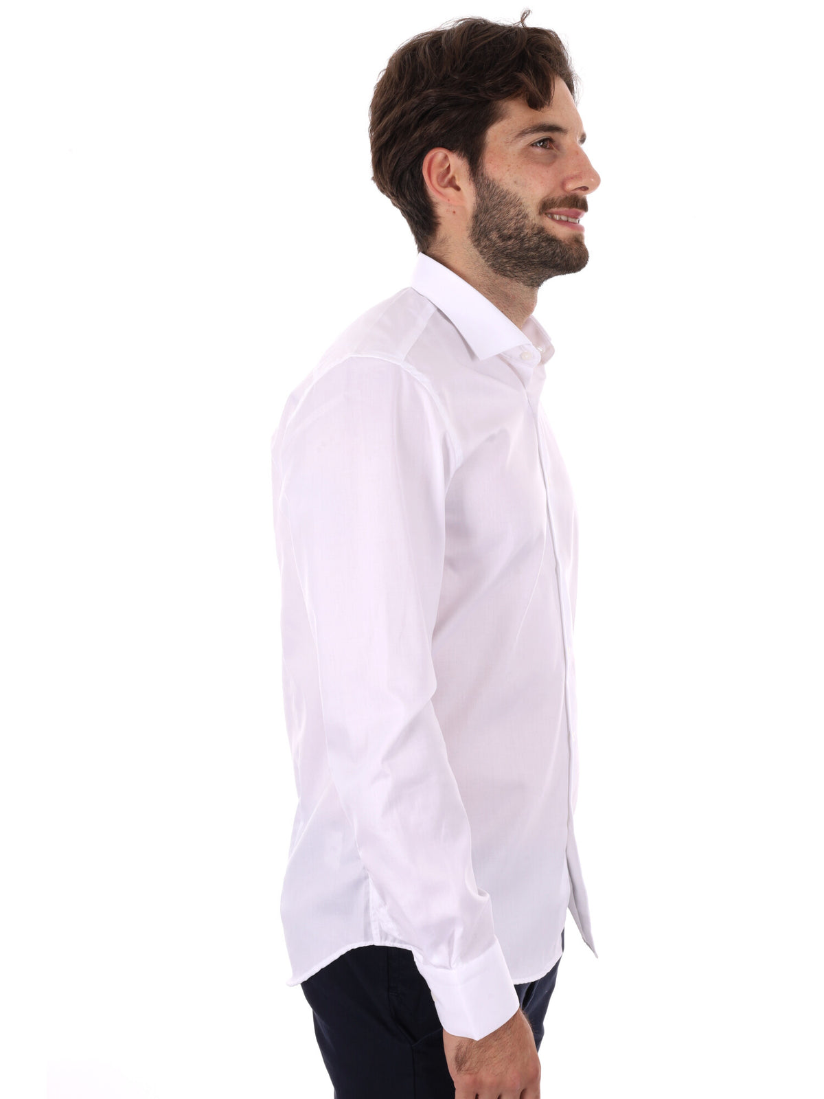 Fb camicia no stiro da uomo bianco