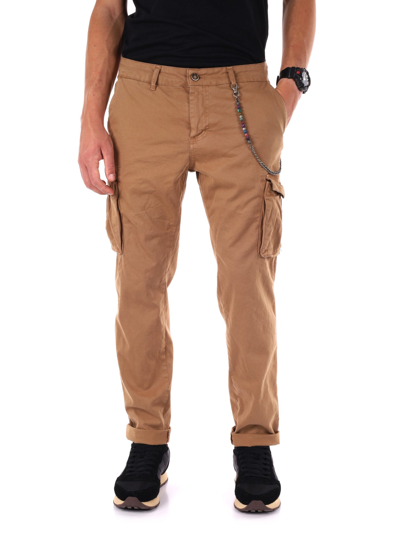 PANTALONE MOVIOLA CARGO+CATENA FB DA UOMO CAMMELLO