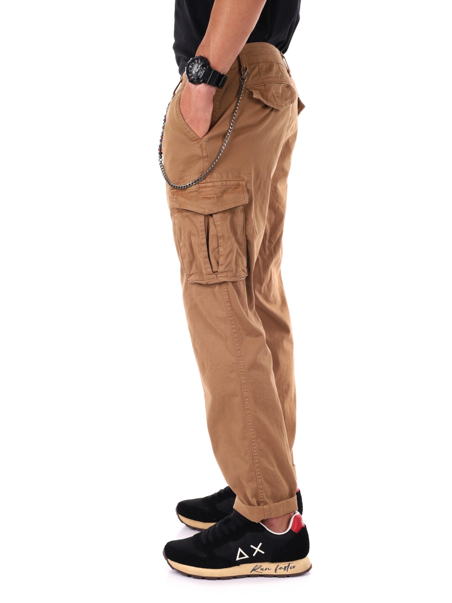 PANTALONE MOVIOLA CARGO+CATENA FB DA UOMO CAMMELLO