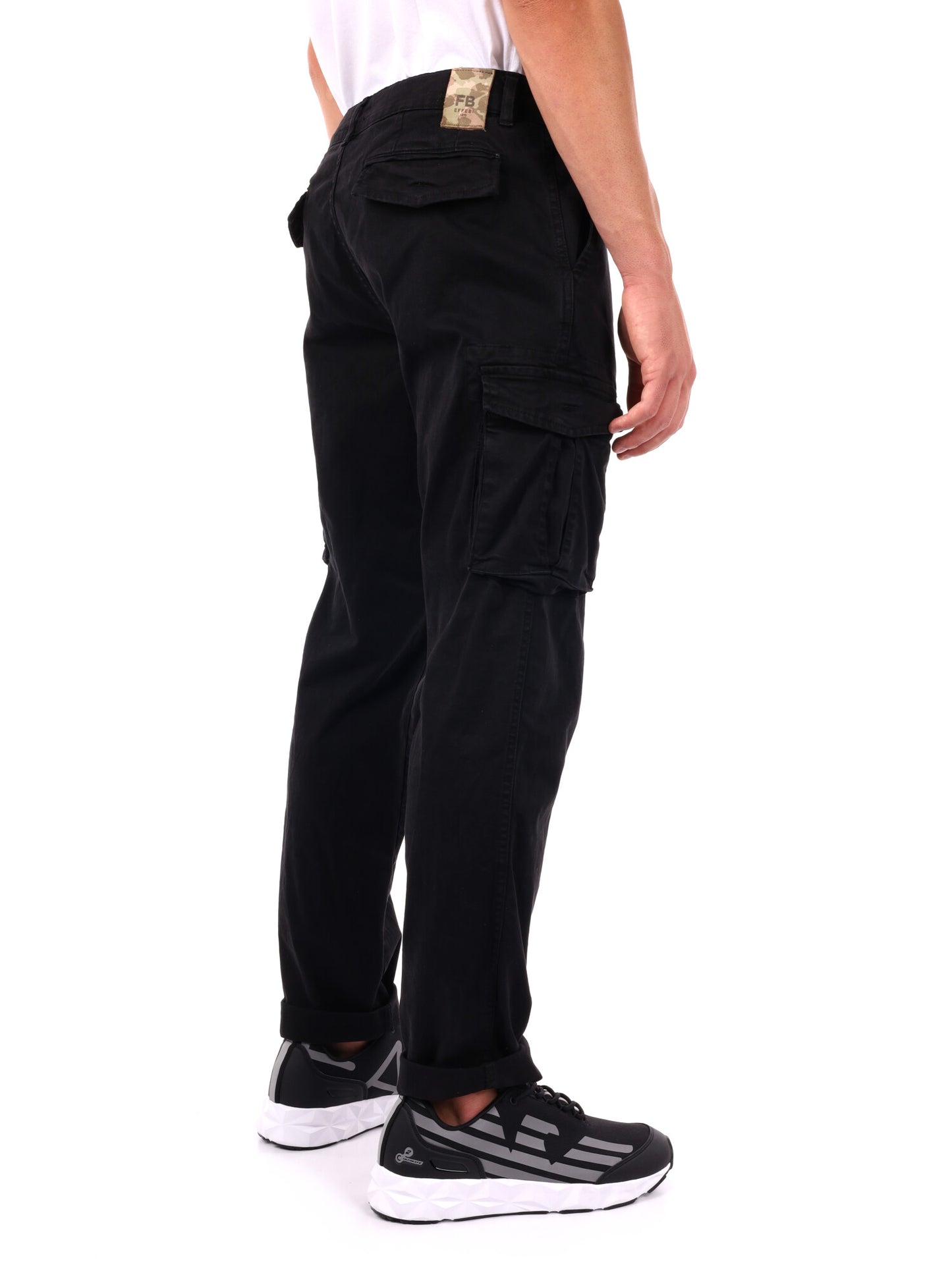 PANTALONE MOVIOLA CARGO+CATENA FB DA UOMO NERO