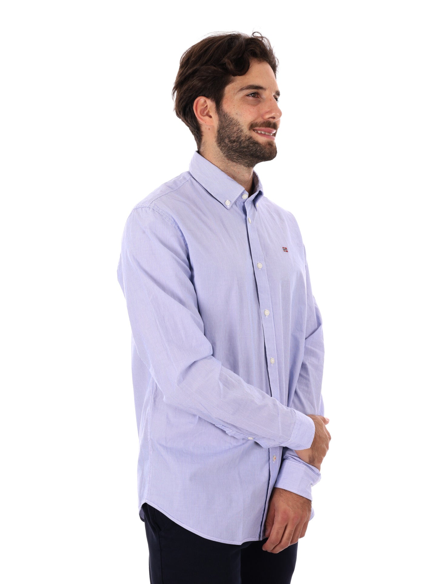 CAMICIA G-TERRA LS NAPAPIJRI DA UOMO BIANCO BLU