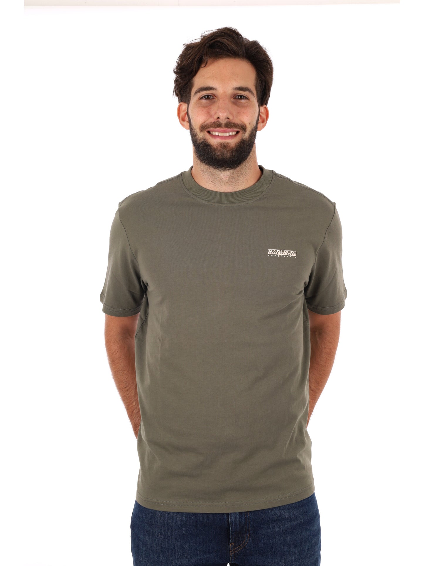 T-SHIRT SMALLBOX NAPAPIJRI DA UOMO VERDE