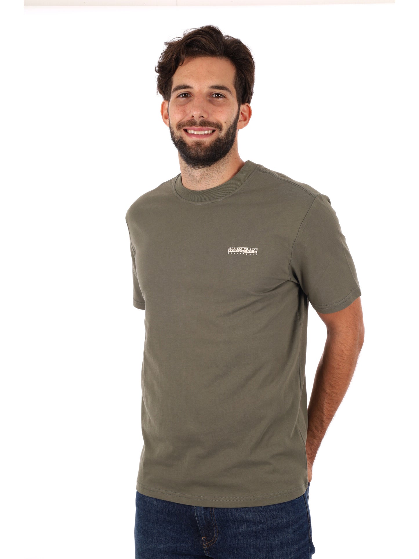 T-SHIRT SMALLBOX NAPAPIJRI DA UOMO VERDE