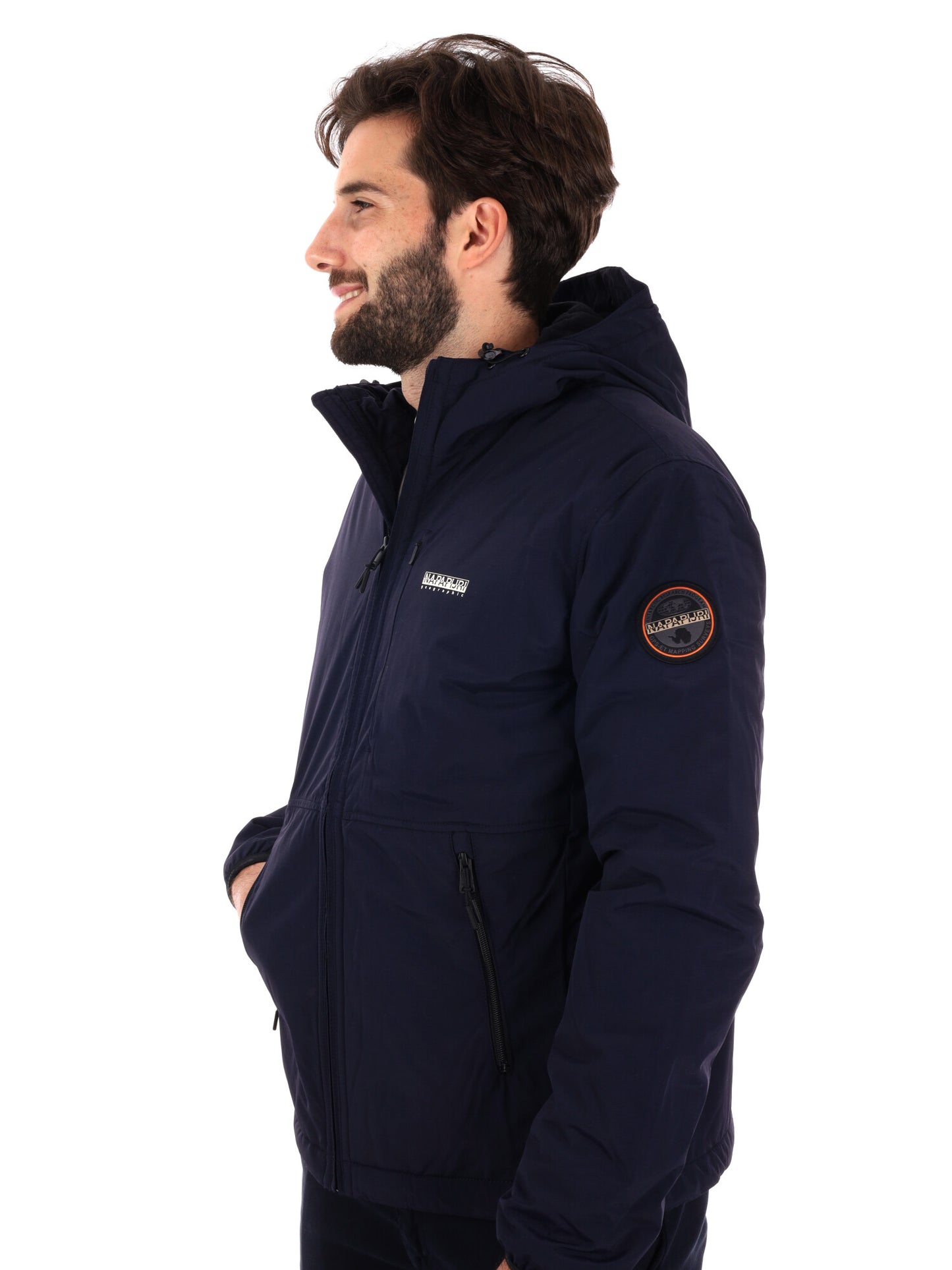 GIACCA CON CAPPUCCIO A-TUNDRA NAPAPIJRI  DA UOMO BLU