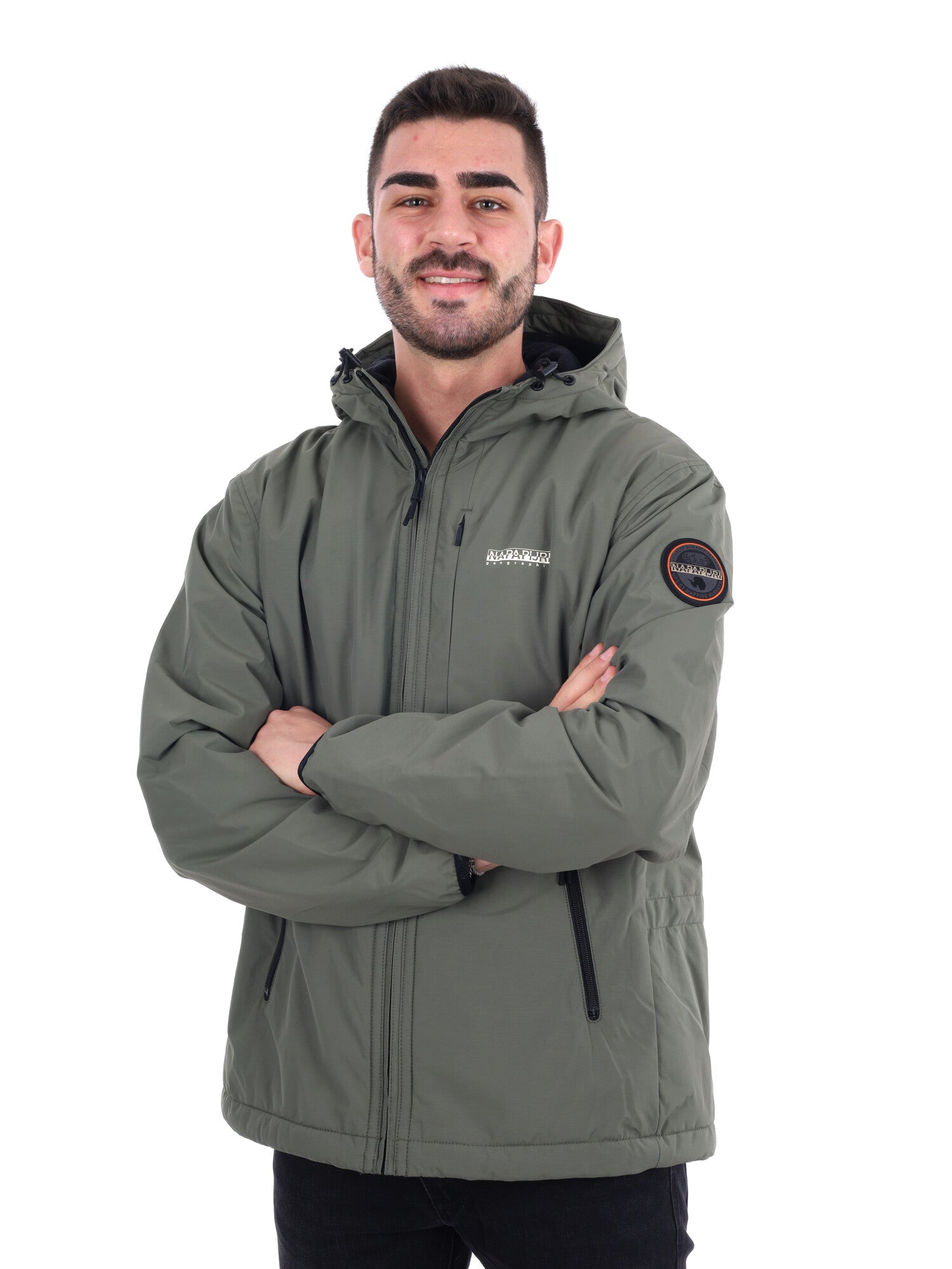 GIACCA CON CAPPUCCIO A-TUNDRA NAPAPIJRI DA UOMO VERDE – Meca Moda