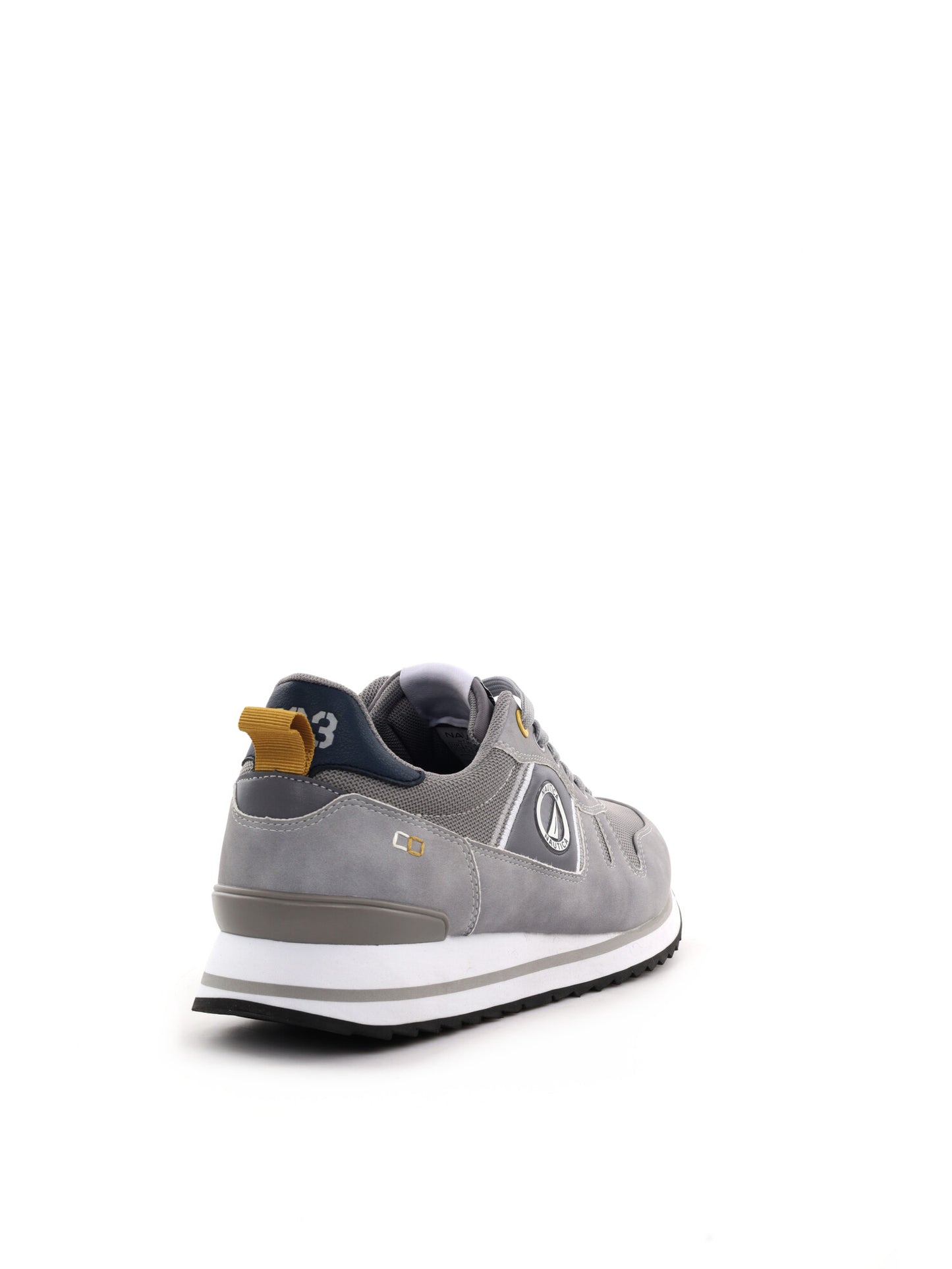 Sneakers da uomo Nautica grigie in similpelle con suola in gomma