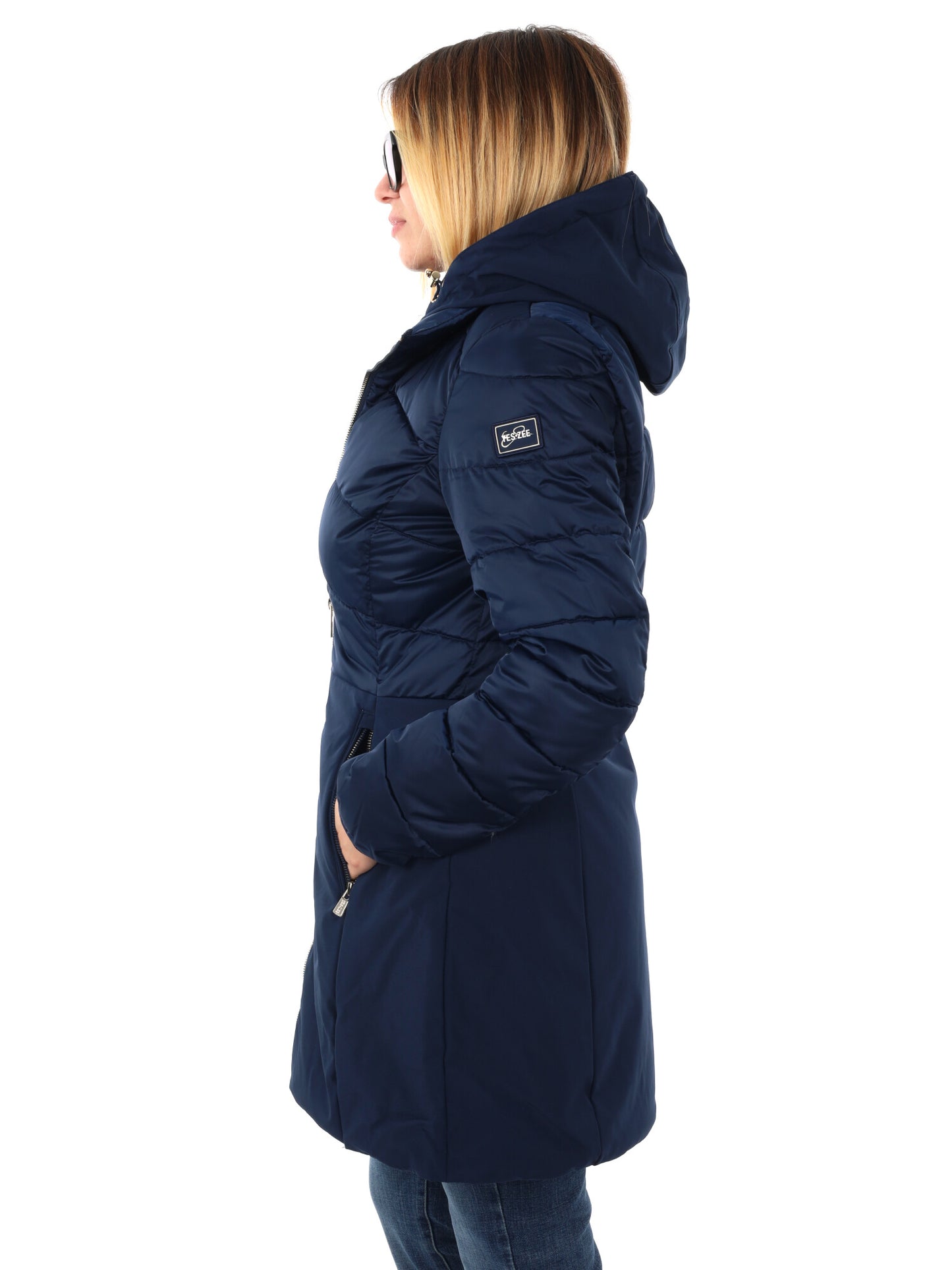 GIACCONE CON FINTO GILET YES ZEE DA DONNA BLU