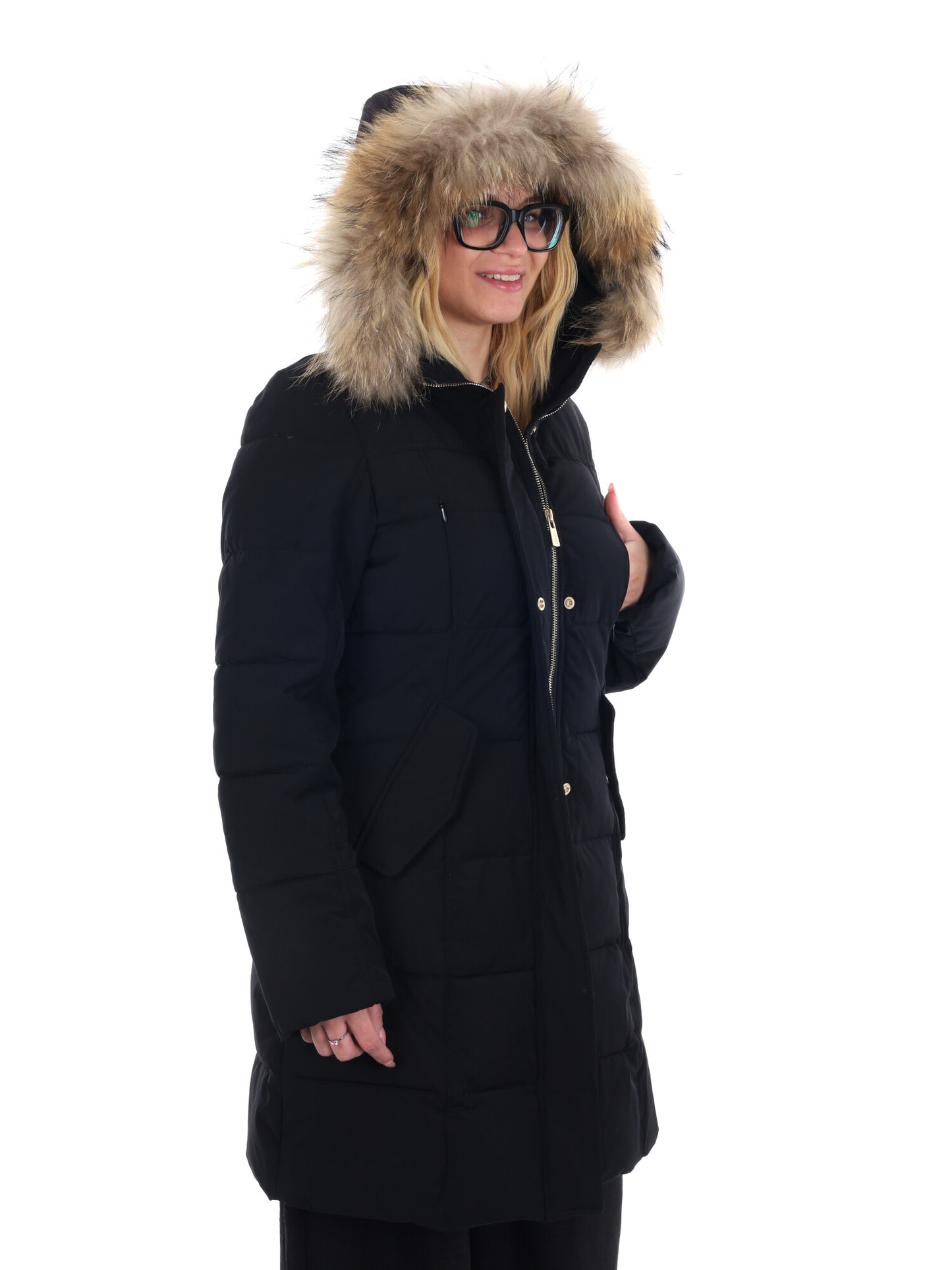 GIACCONE TRAPUNTATO YES ZEE DA DONNA NERO