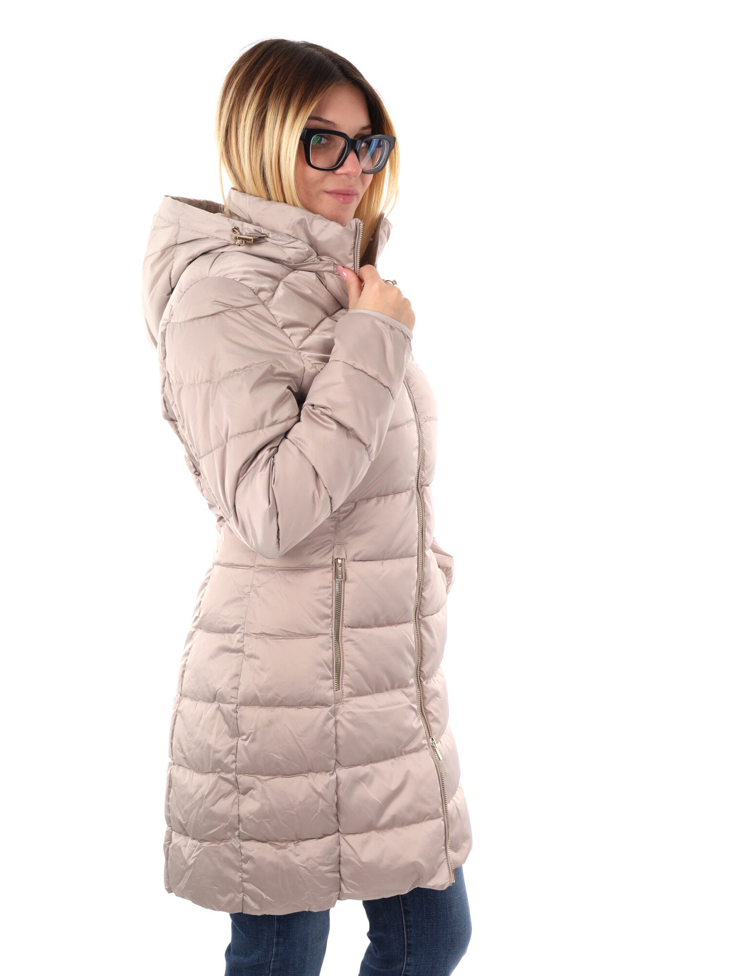 GIACCONE LUNGO TRAPUNTATO YES ZEE DA DONNA BEIGE