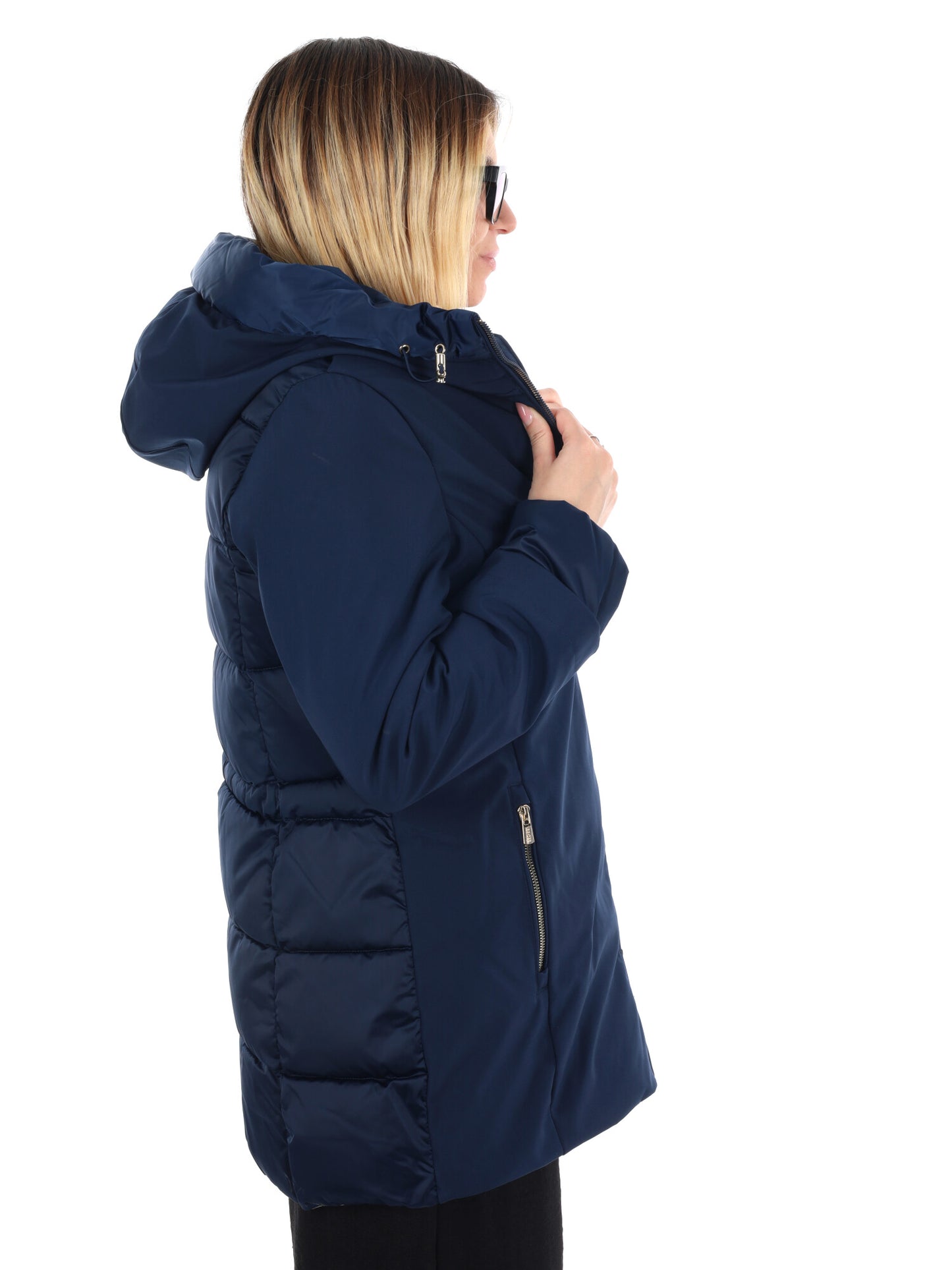 GIACCONE LUNGHEZZA MEDIA YES ZEE DA DONNA BLU